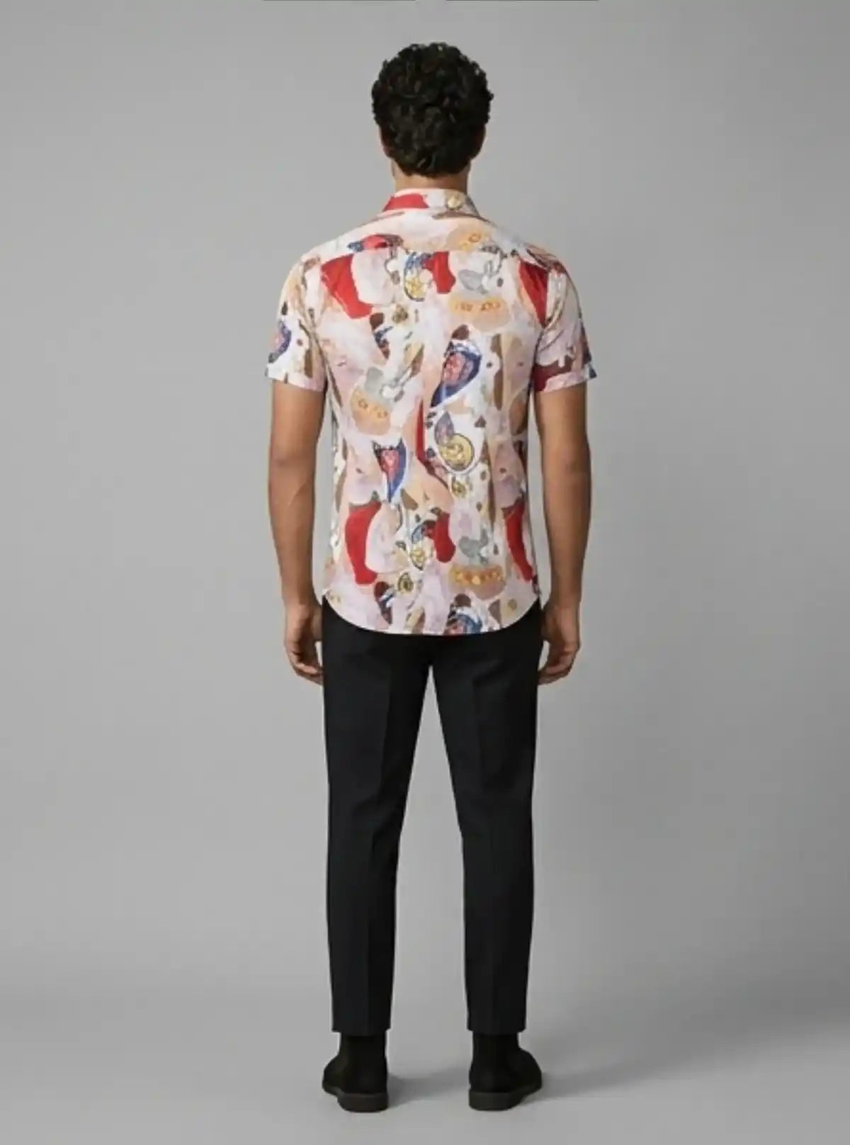 Men's Urban Art Printed Poly Shirt – Edgy Streetwear Style by Boer and Fitch
