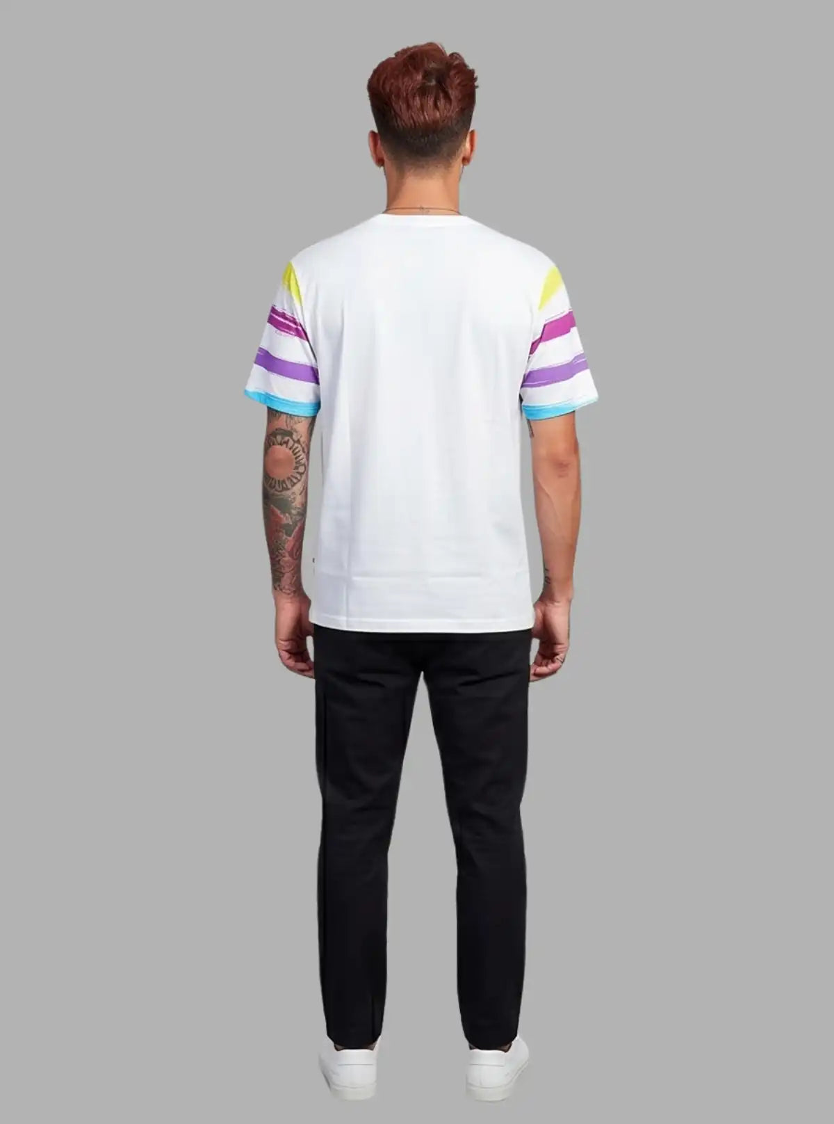 Multi-Color Striped Round Neck T-Shirt for Men – Boer and Fitch