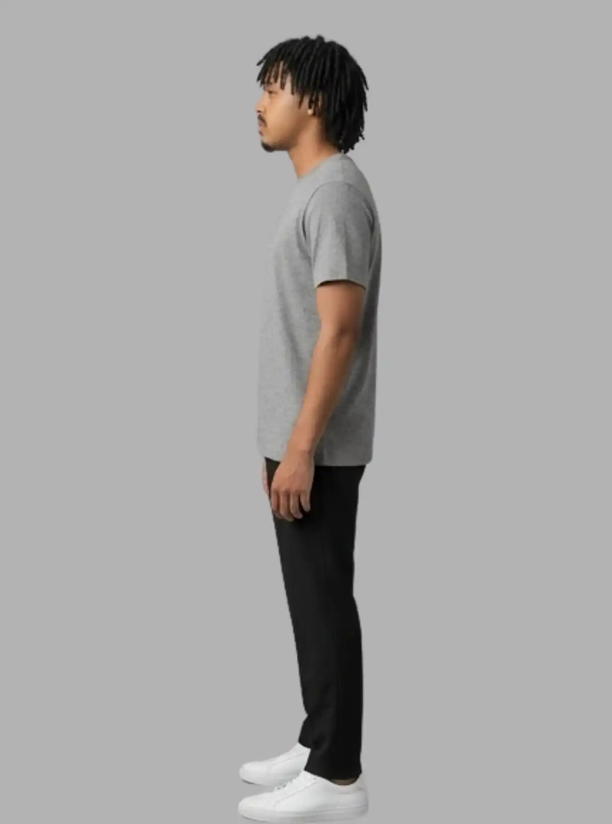 Boer and Fitch Men's Grey Melange Regular Fit Cotton T-Shirt | Essential Crew Neck