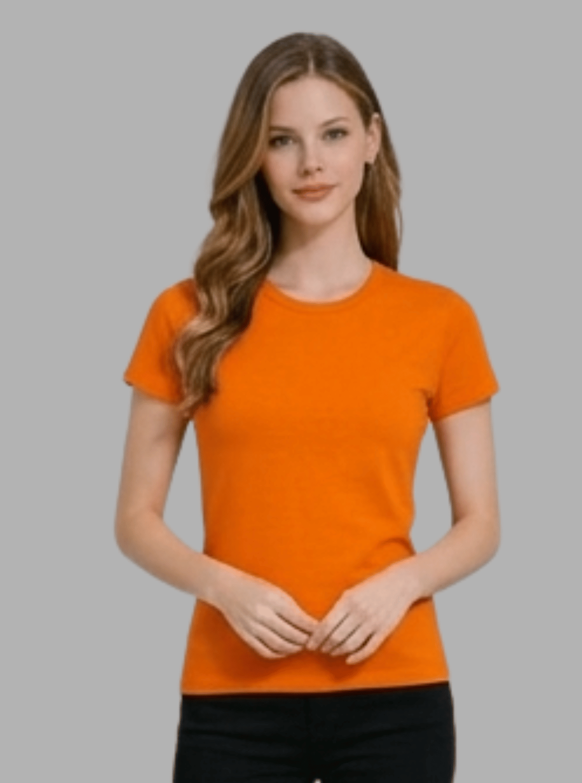 Women’s Orange Short Sleeve Top – Casual Cotton Wear | Boer & Fitch