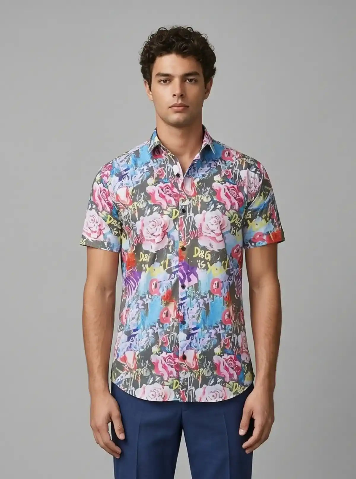 Men's Creepy AOP Printed Poly Shirt – Bold & Edgy Statement Wear by Boer and Fitch