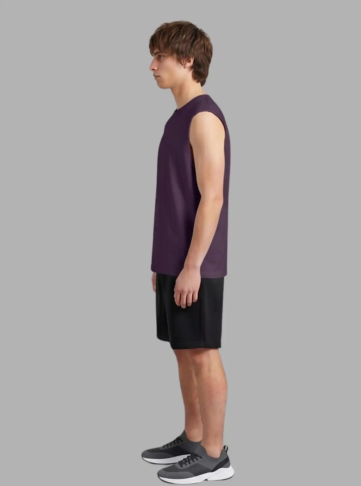 Boer and Fitch Oversized Purple Tank for Men | 100% Cotton Soft Touch Tank Top