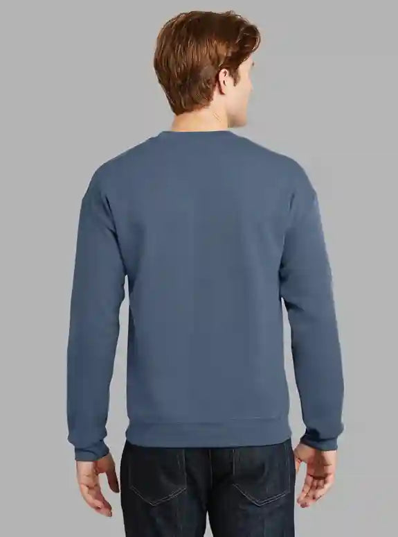 Men’s Dusty Blue Garment Dyed Sweatshirt – Soft Hue, Washed Comfort
