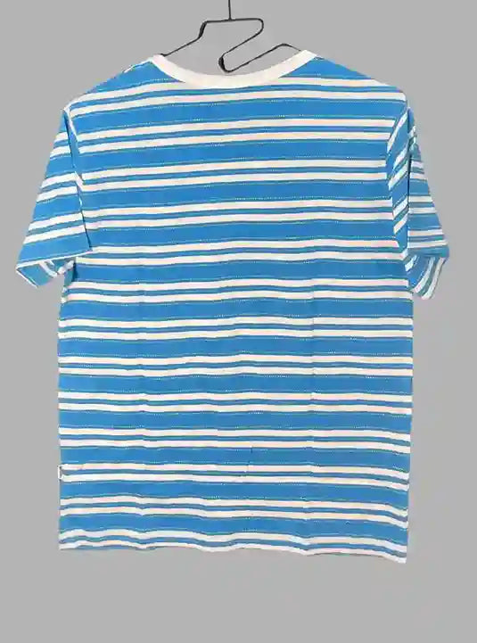 Light Blue Striped V-Neck T-Shirt for Men – Boer and Fitch