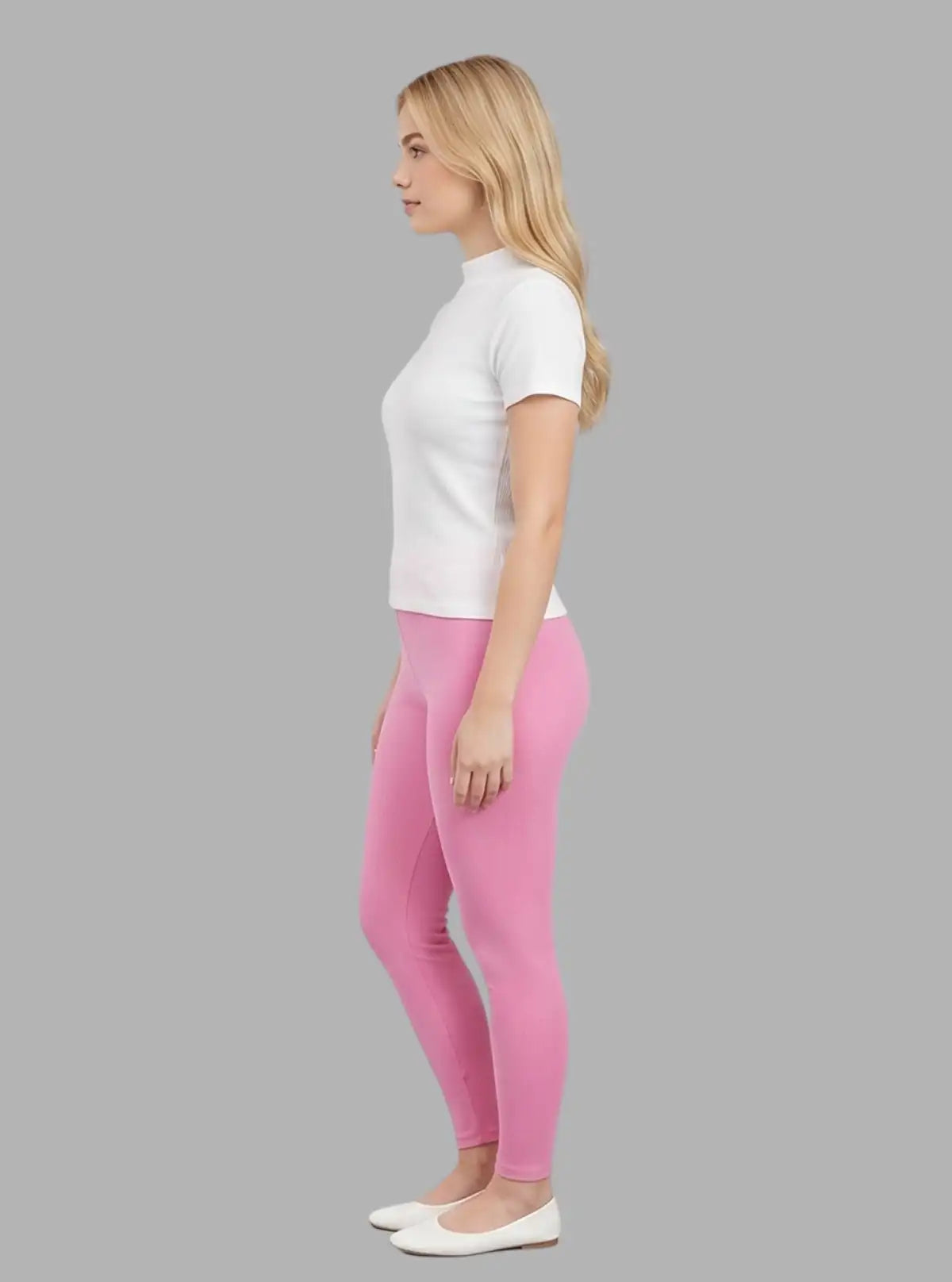 Women's Dark Pink Ankle Legging – Soft Cotton Elastane Jersey by Boer & Fitch
