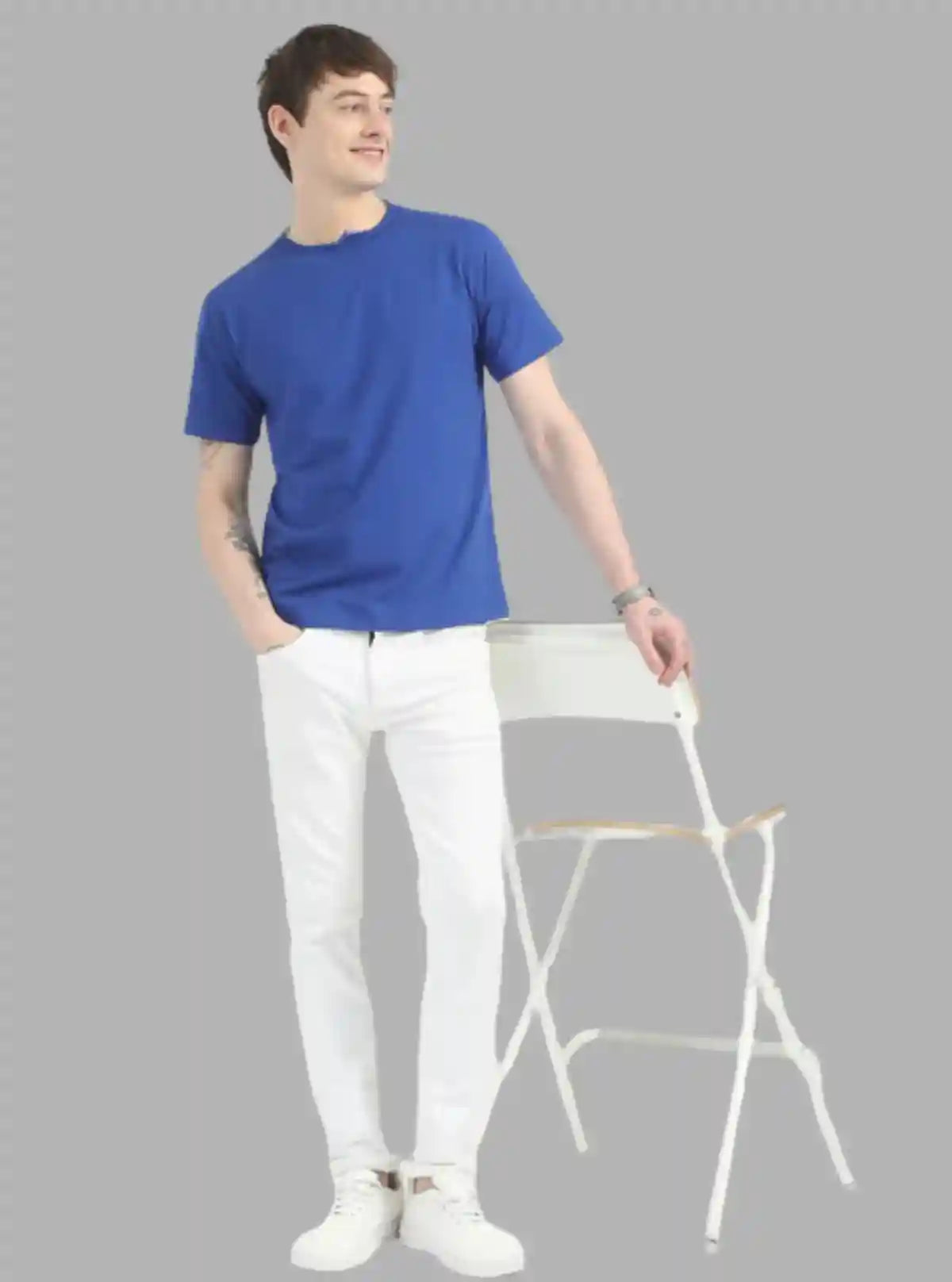 Men’s Royal Blue Printed Tee | Boer & Fitch
