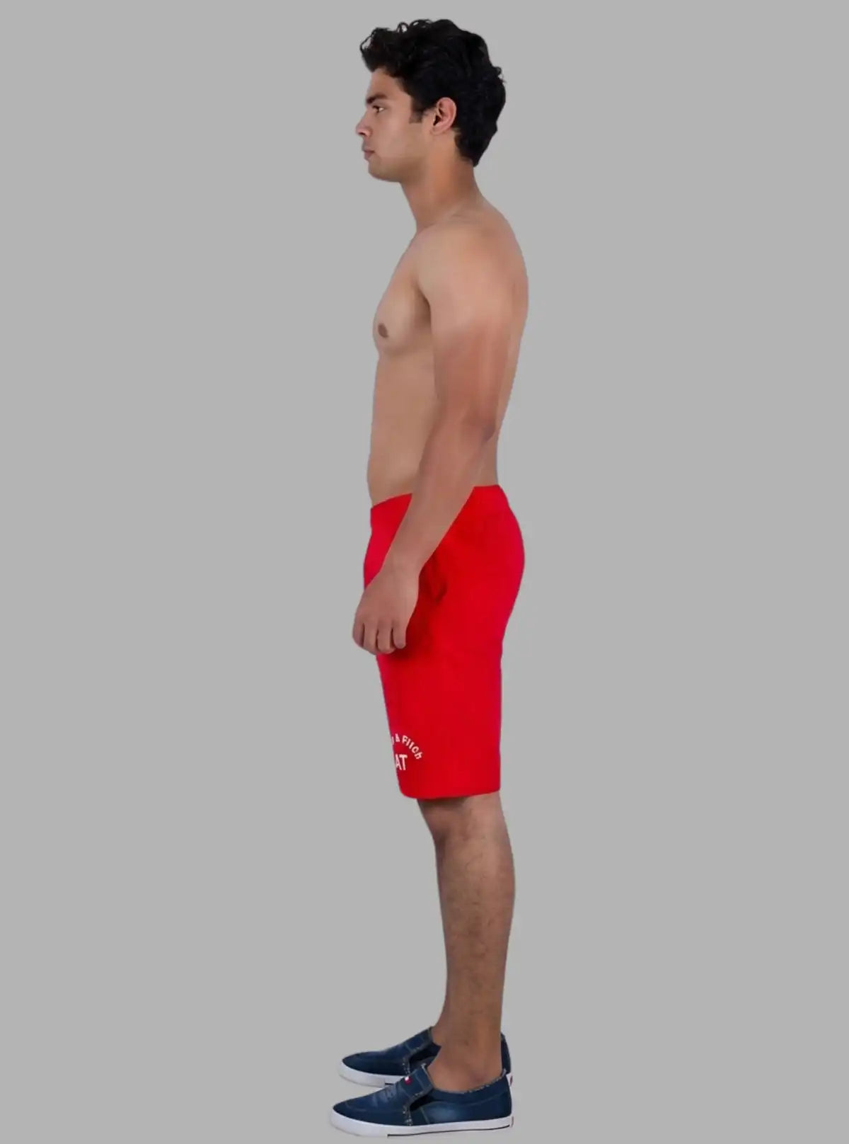 Red Jersey Shorts for Men – Casual Cotton Shorts by Boer and Fitch