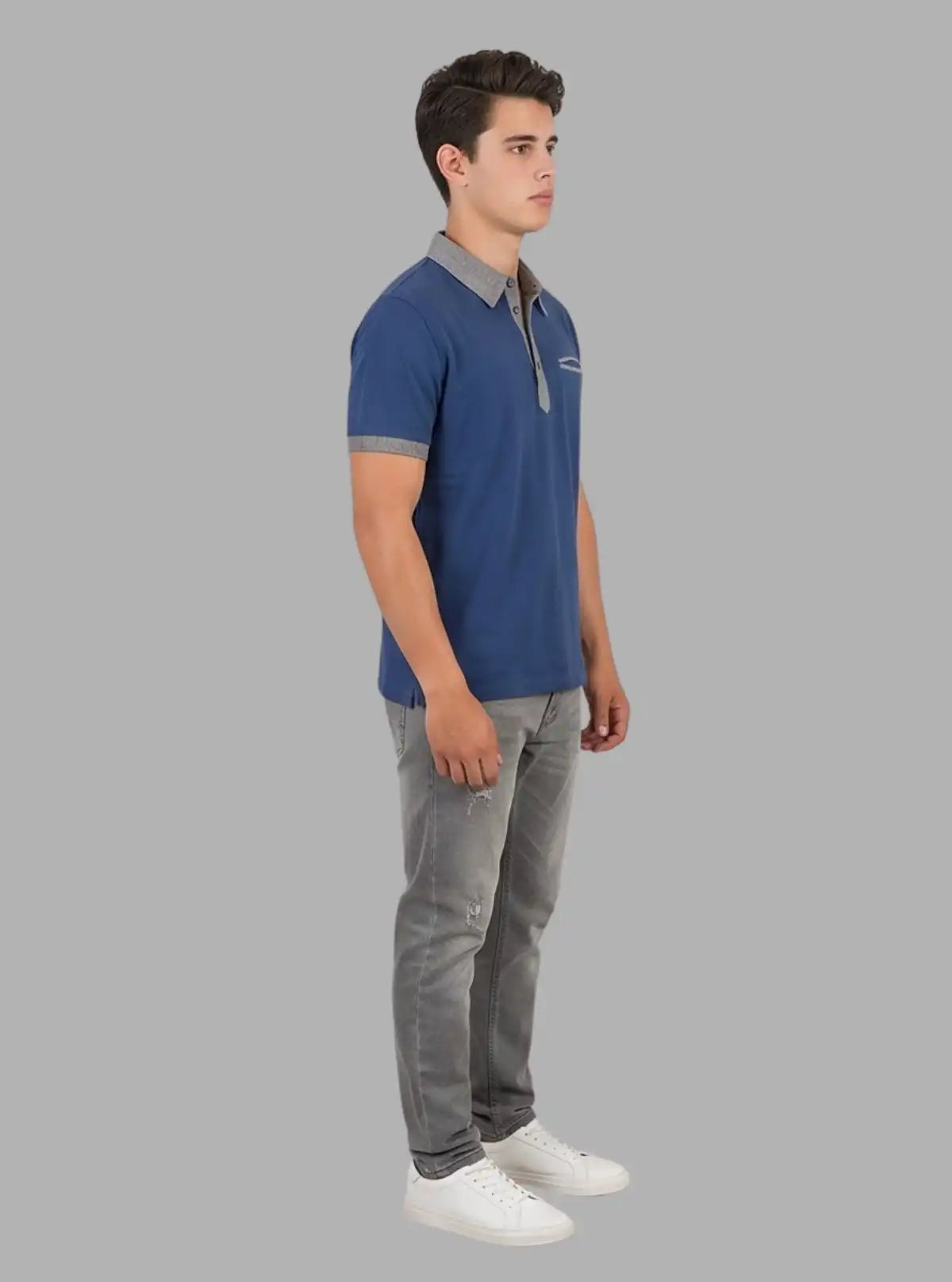 Blue Buttoned Polo T-Shirt for Men – Boer and Fitch