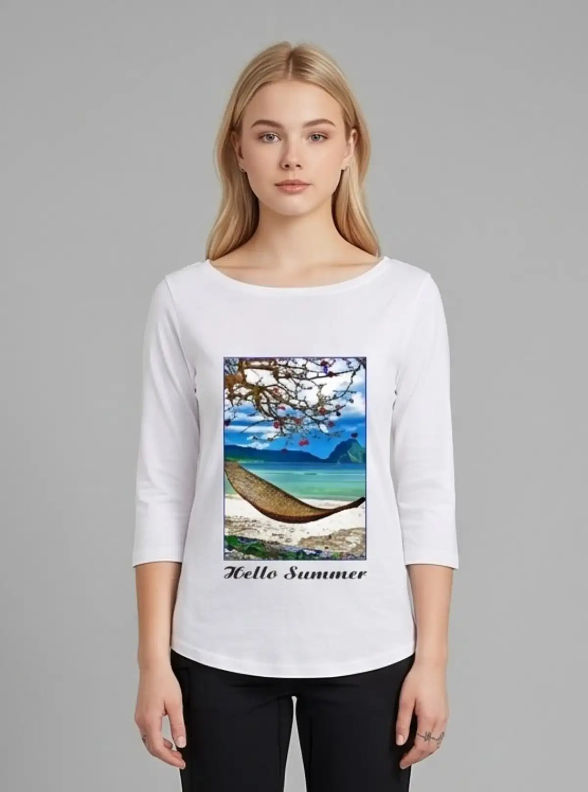 Women’s Hello Summer Printed Top – Vibrant & Stylish | Boer & Fitch