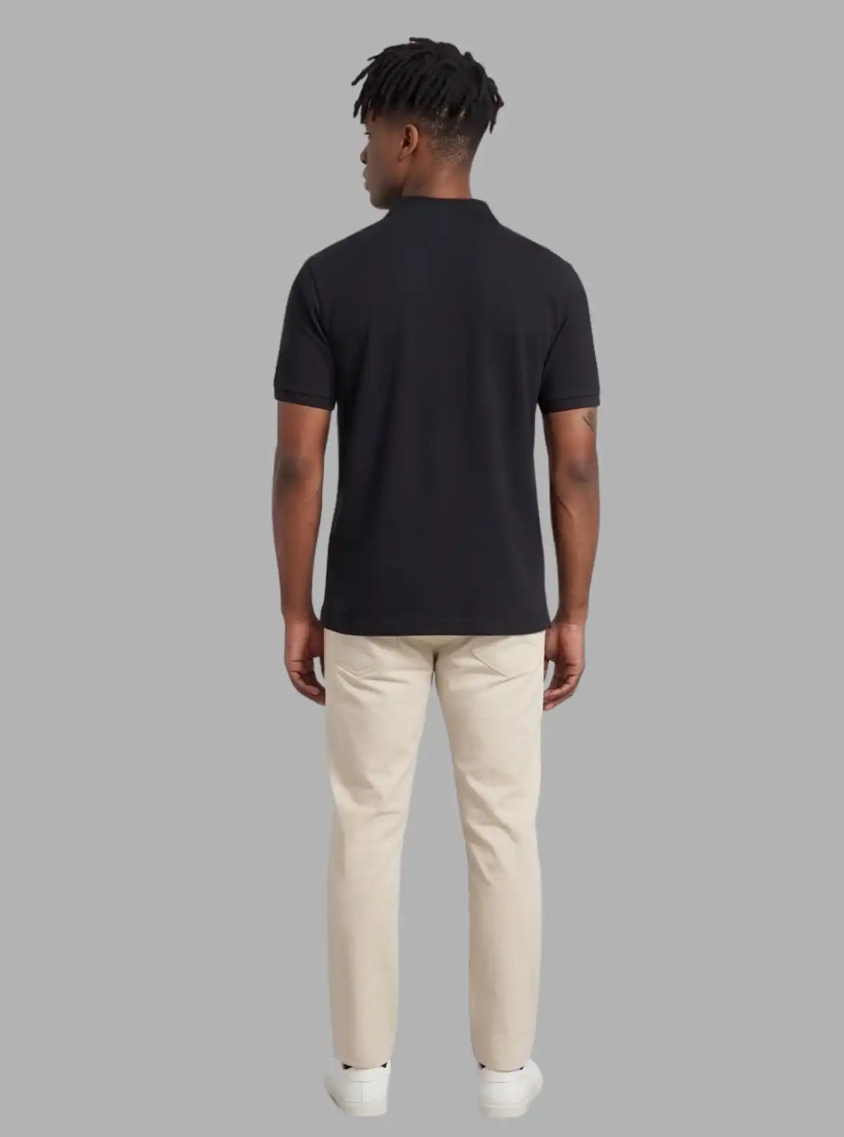 Men’s Black Pique Polo T-Shirt – Classic Fit, Premium Cotton Elegance
