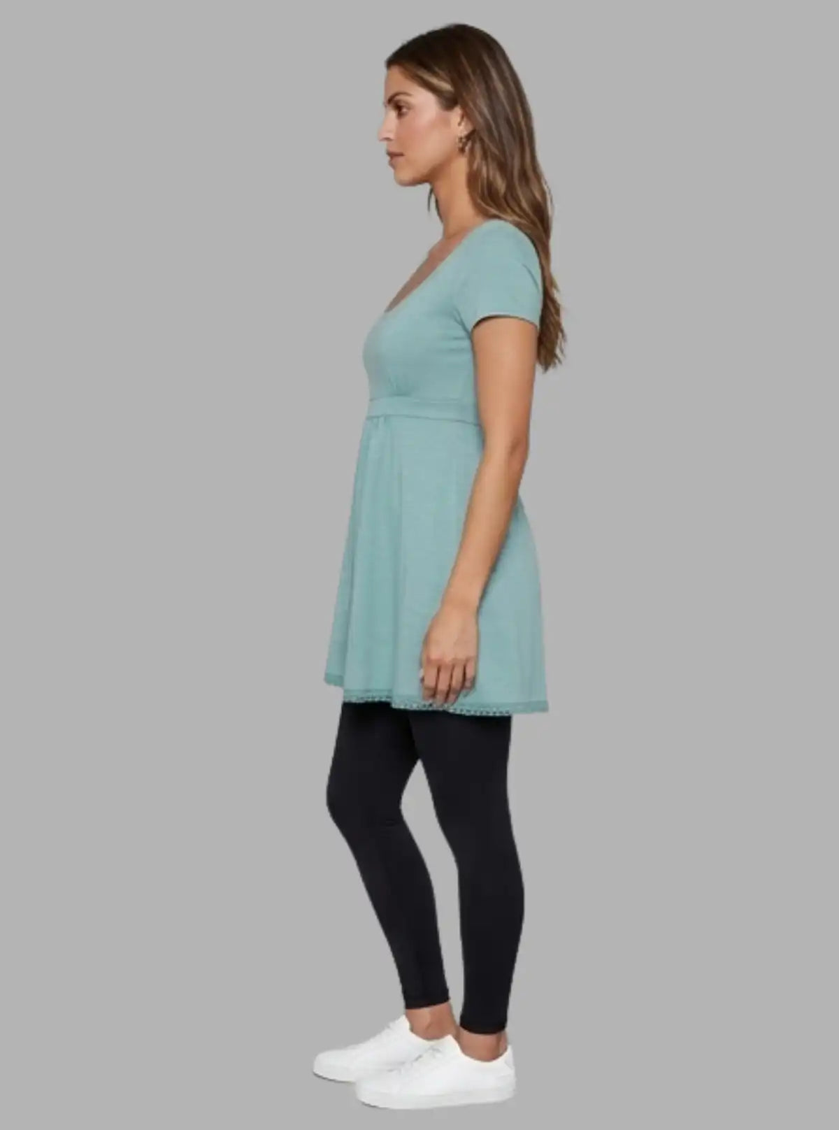 Women’s Green Edge Lace Scattered Top – Stylish & Comfortable | Boer & Fitch