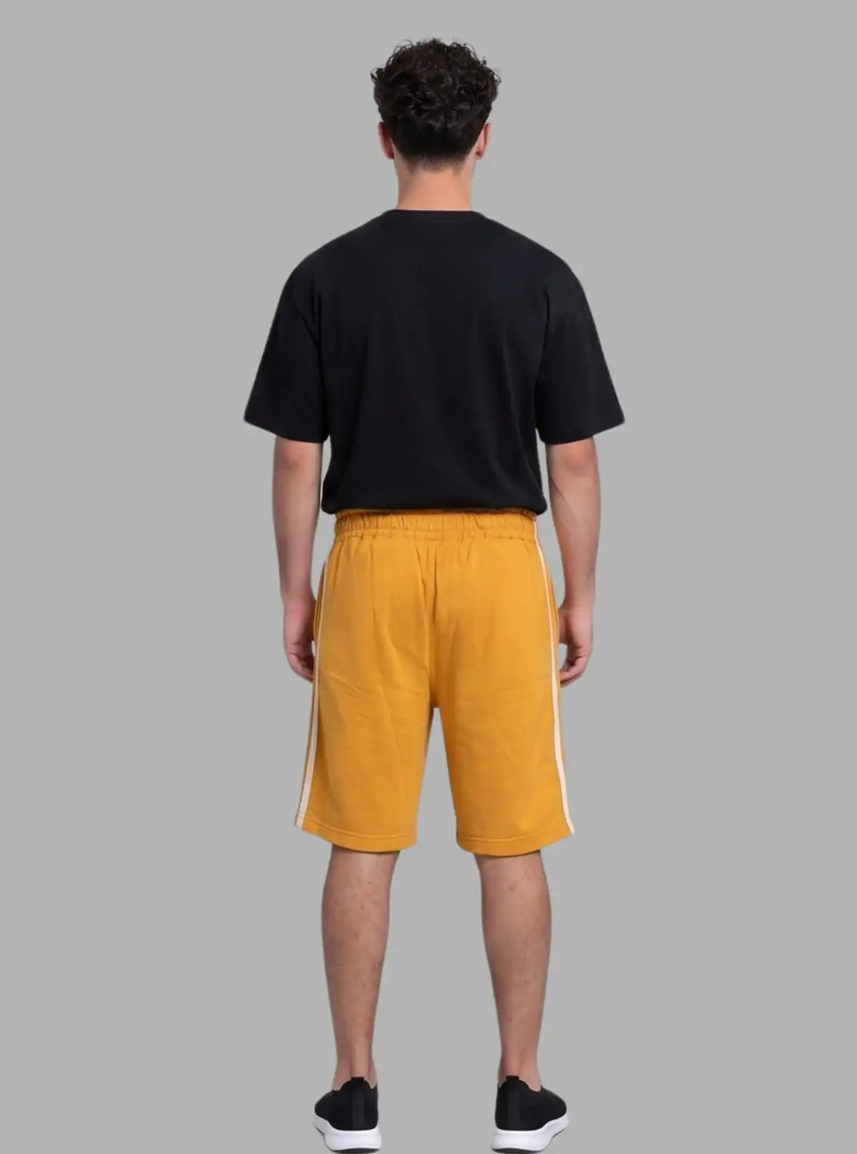 Golden Piping Fleece Shorts for Men – Casual Comfort Shorts by Boer and Fitch