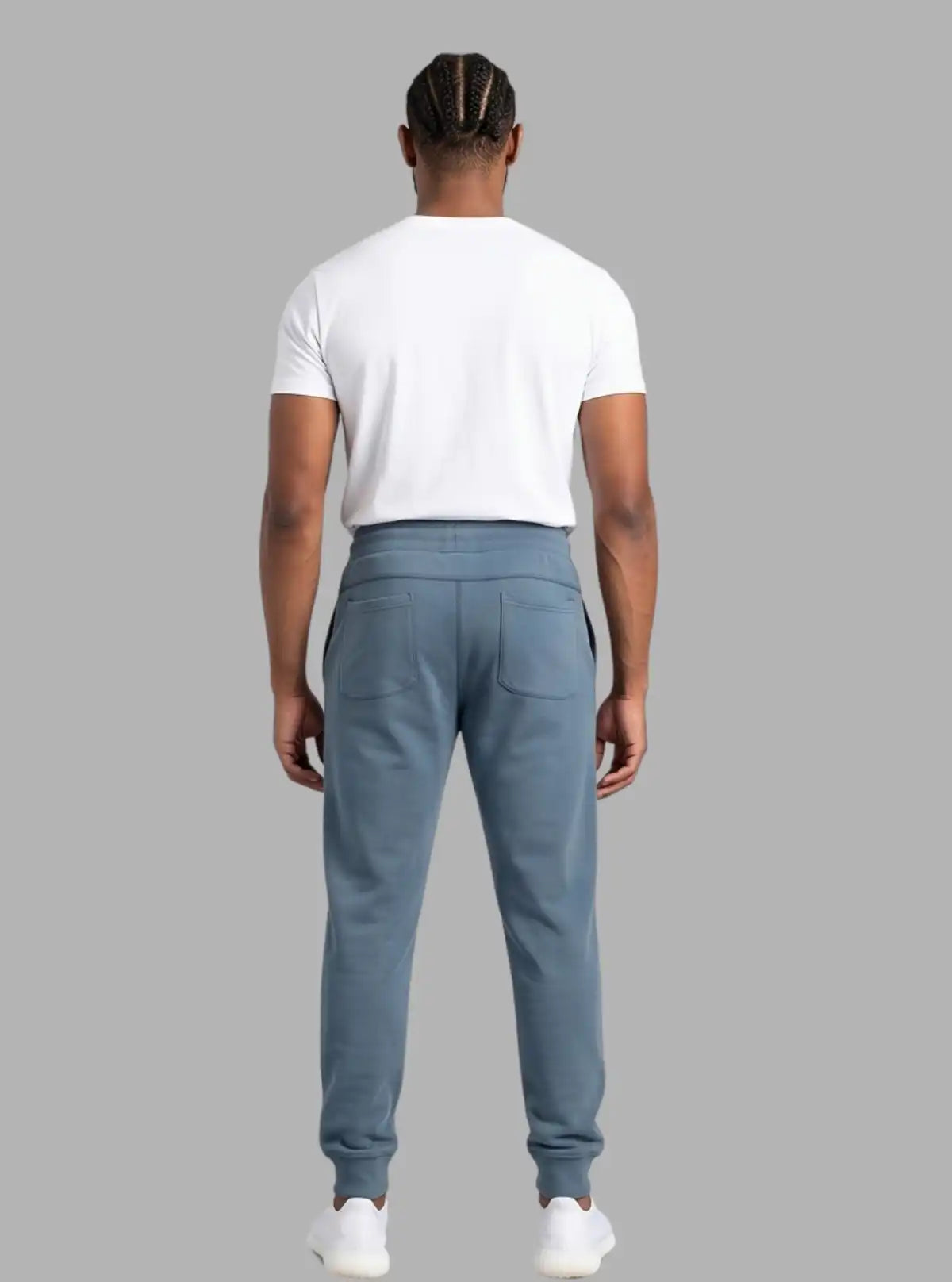 Men’s Blue Cuffed Joggers – Stylish, Stretchable & Versatile Fit