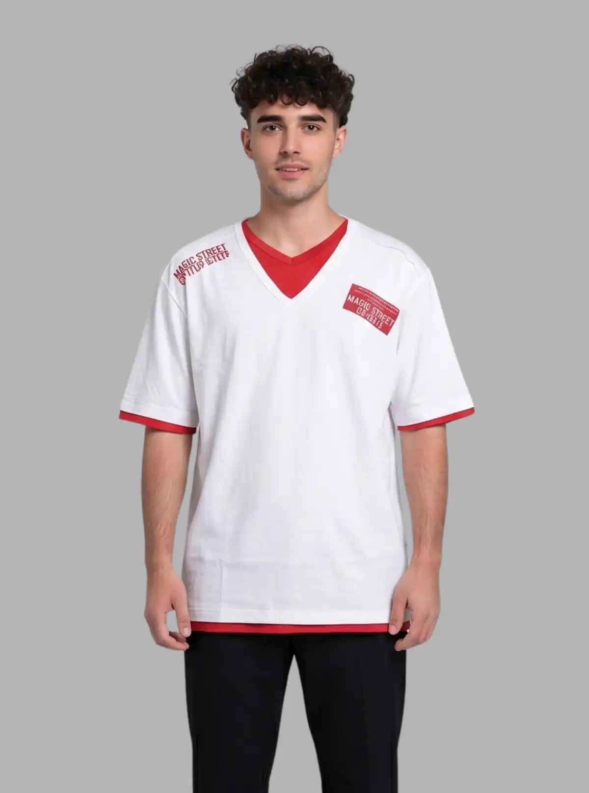 Elegant White V Neck  T-Shirt – Boer and Fitch 