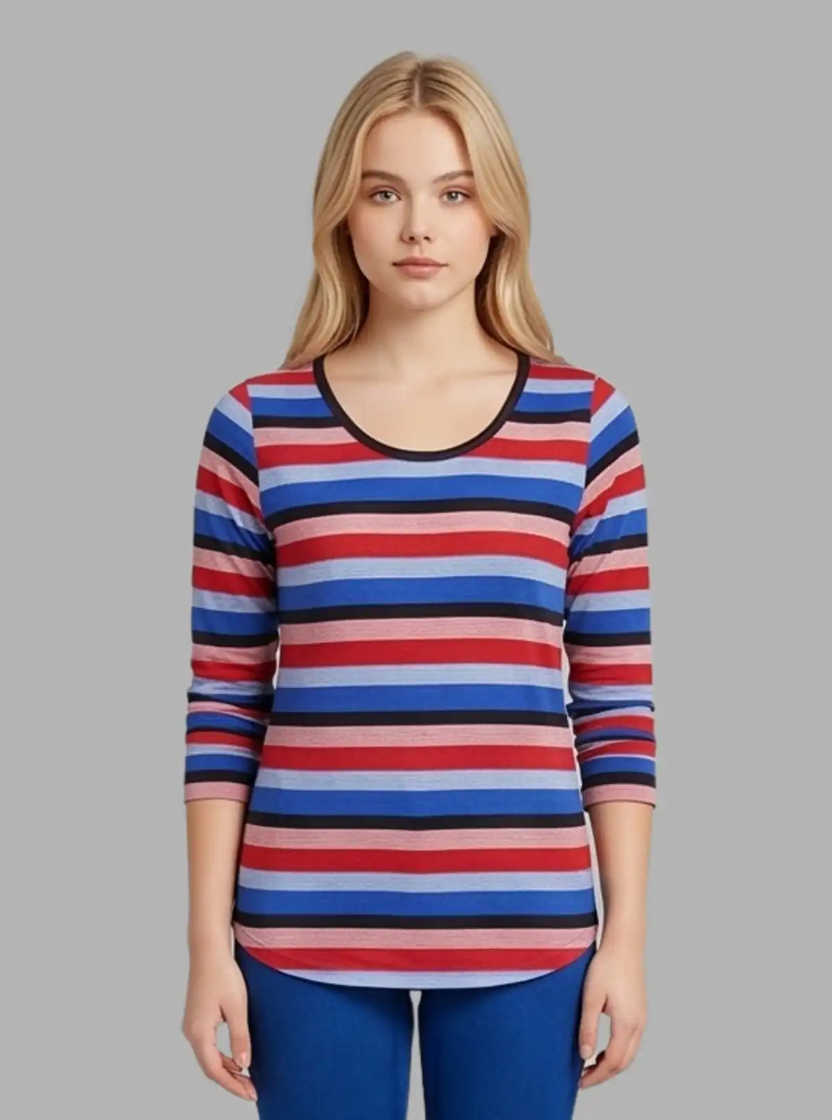 Women’s Multicolor Striped Top – Vibrant & Stylish | Boer & Fitch