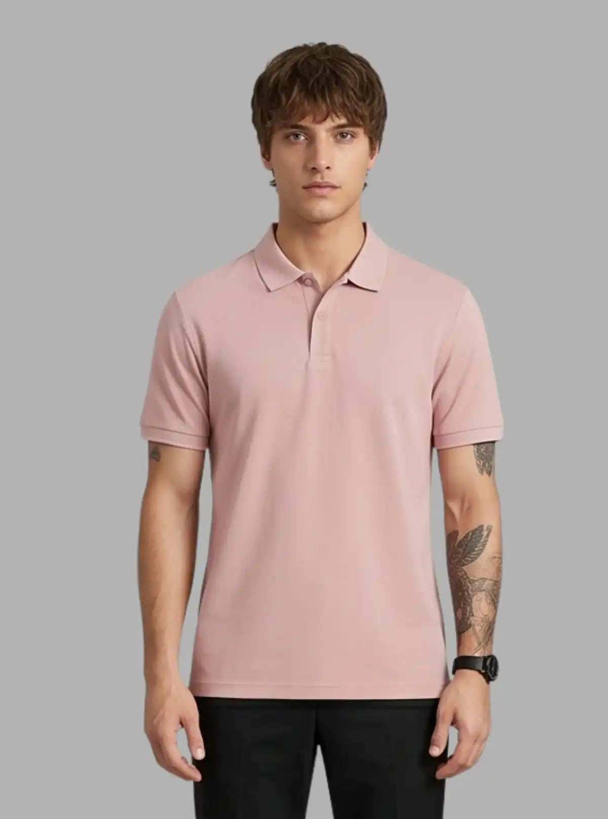 Boer & Fitch Men’s Dusty Rose Cotton Piqué Polo T-Shirt