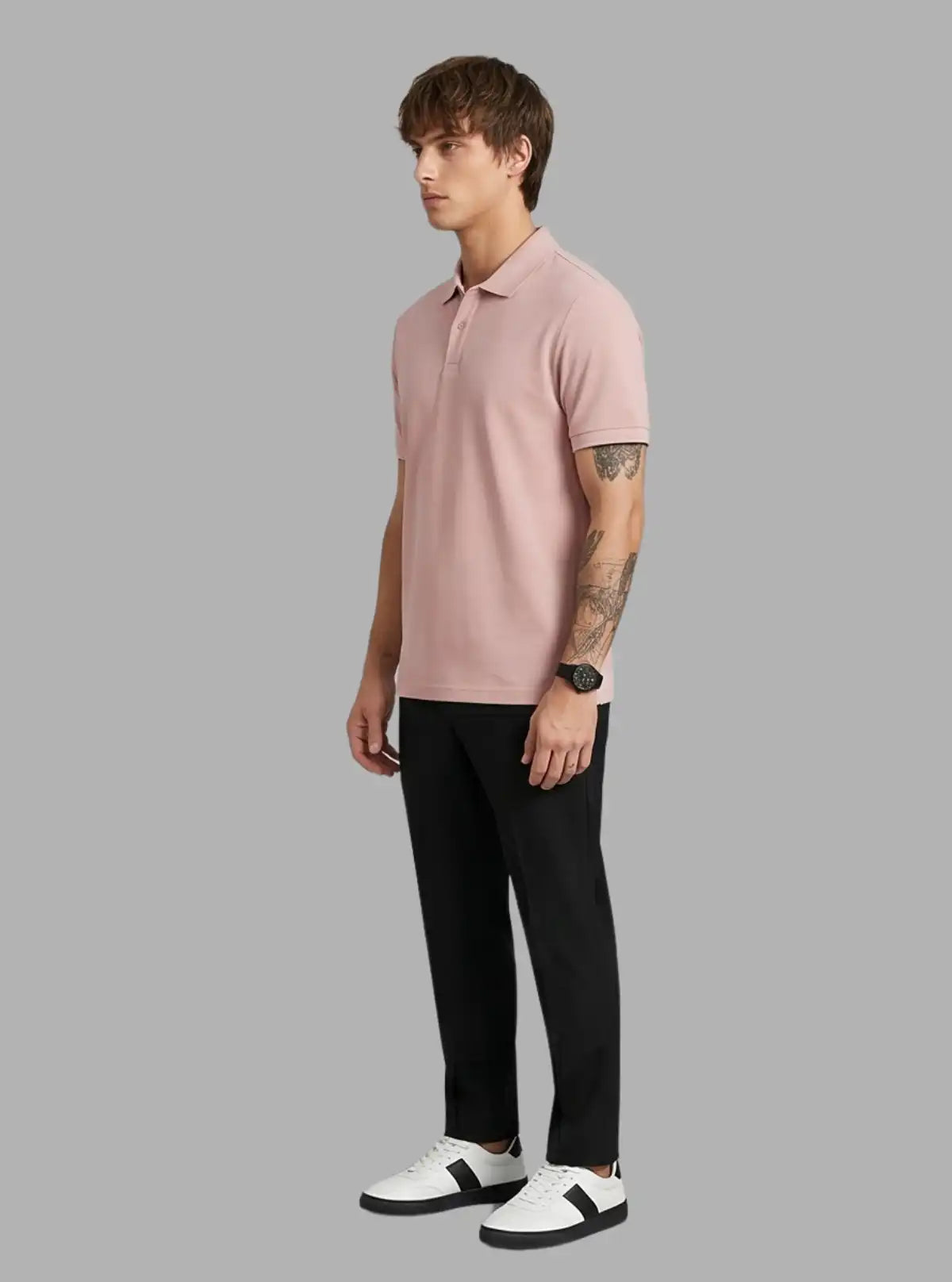 Boer & Fitch Men’s Dusty Rose Cotton Piqué Polo T-Shirt