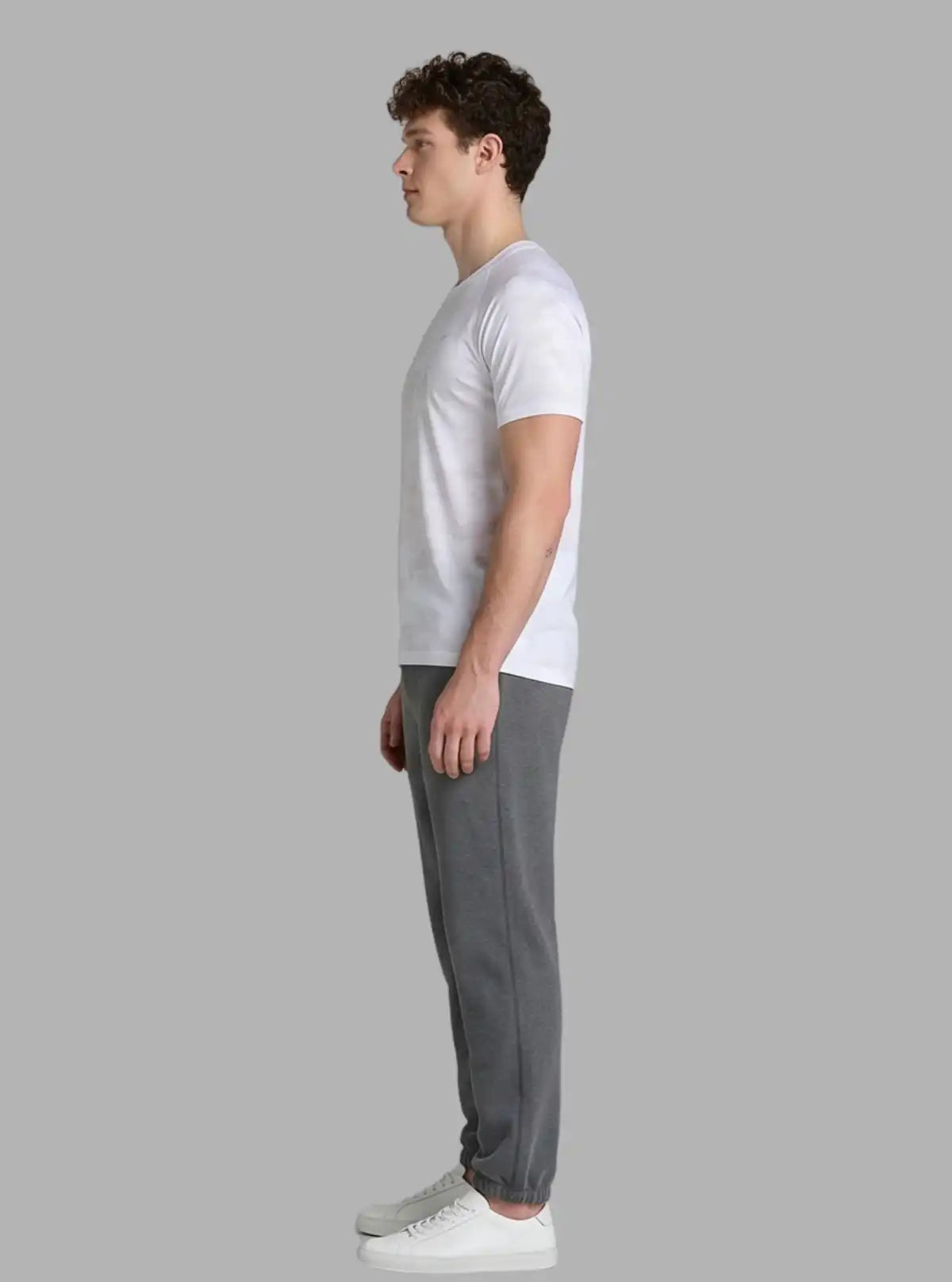 Men’s Charcoal Melange Cuffed Joggers – Sleek, Smart & Comfortable