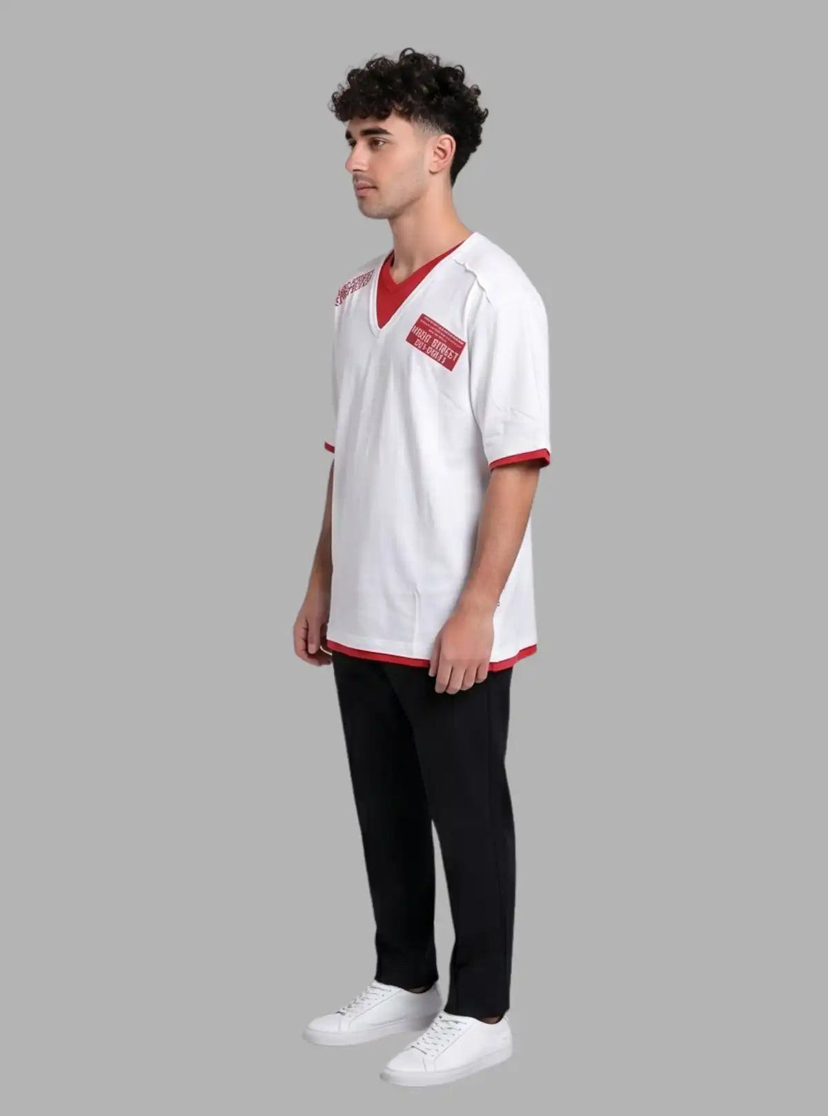 Elegant White V Neck  T-Shirt – Boer and Fitch 