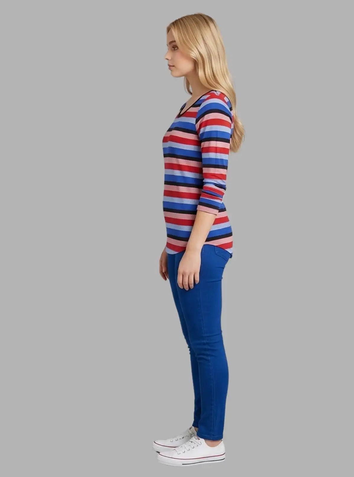 Women’s Multicolor Striped Top – Vibrant & Stylish | Boer & Fitch