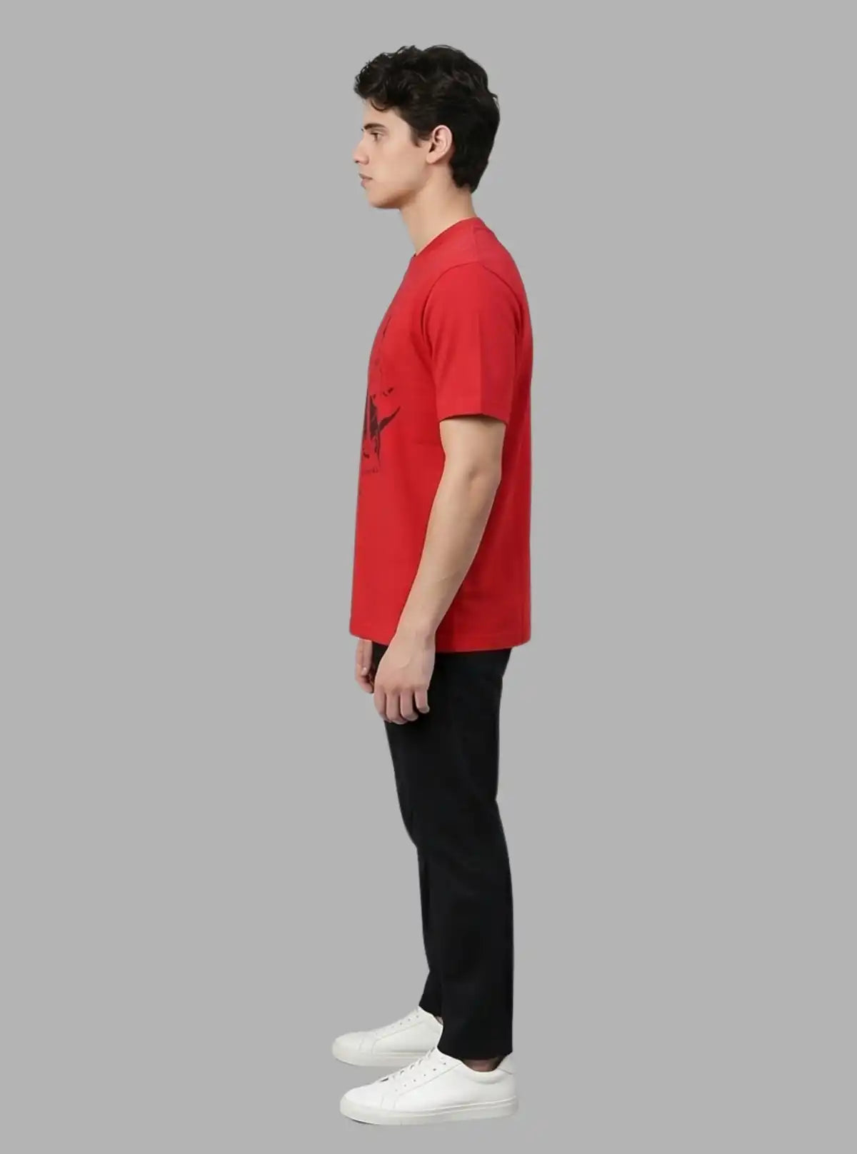 Red Shark Print T-Shirt for Men – Casual Streetwear by Boer and Fitch