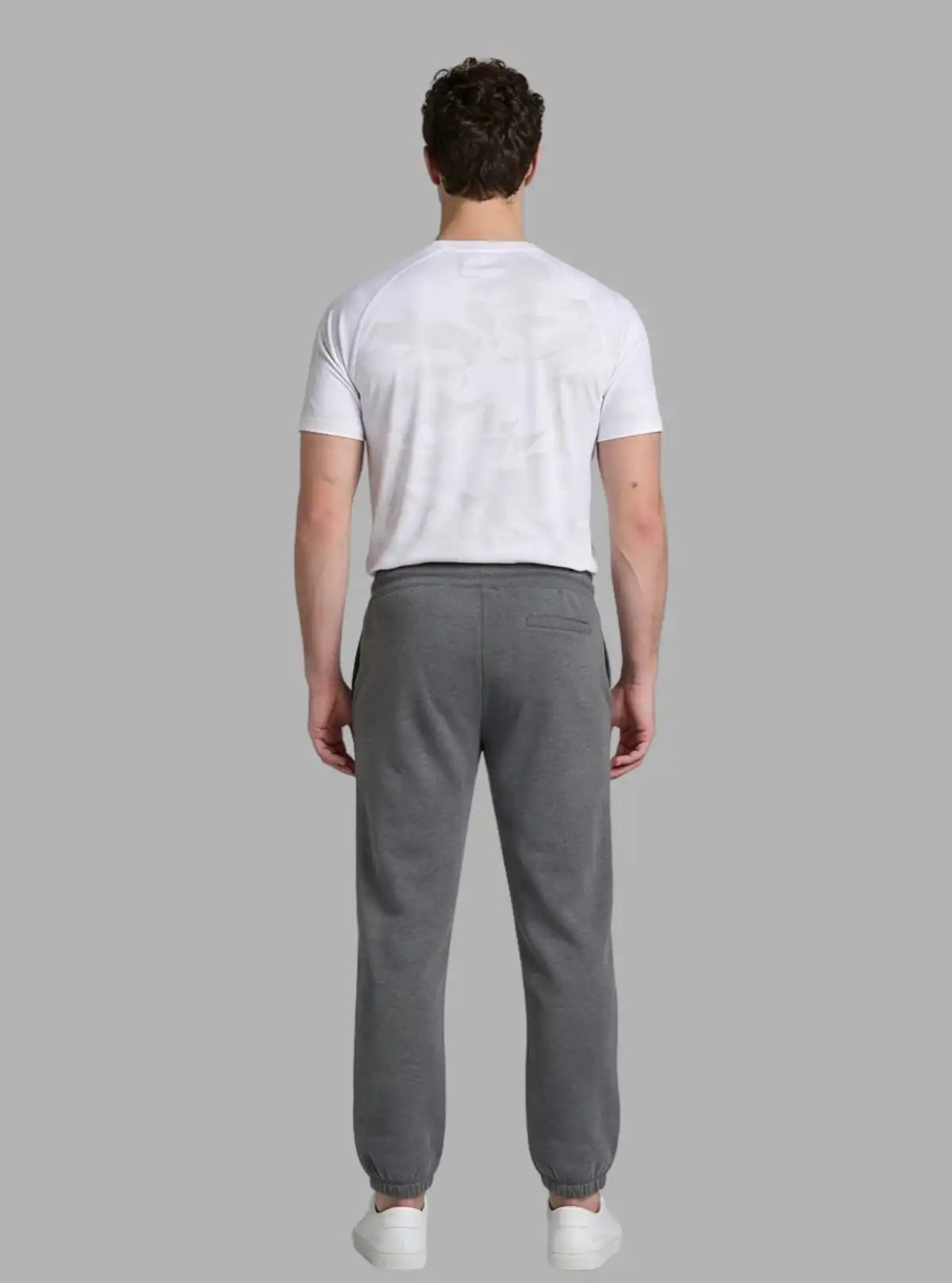 Men’s Charcoal Melange Cuffed Joggers – Sleek, Smart & Comfortable