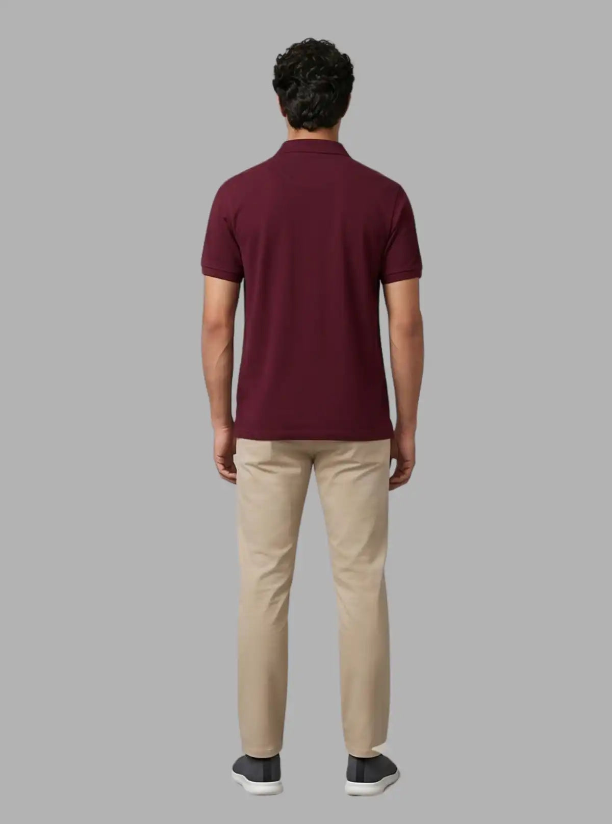 Men’s Burgundy Polo T-Shirt with Collar & Cuff | 100% Cotton Piqué Knit | Boer & Fitch