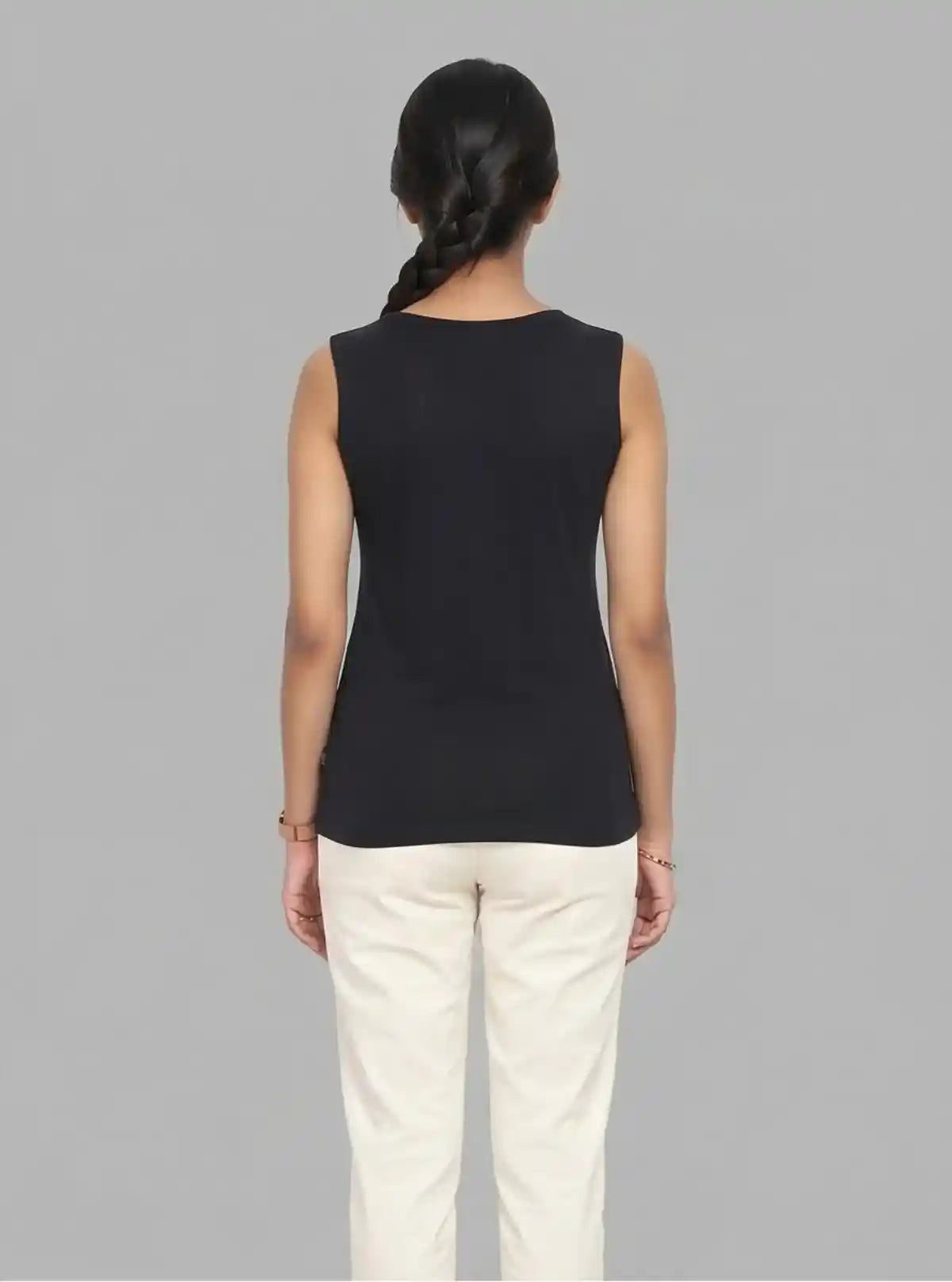 Women’s Blue Textured Sleeveless Top – Stylish & Comfortable by Boer and Fitch