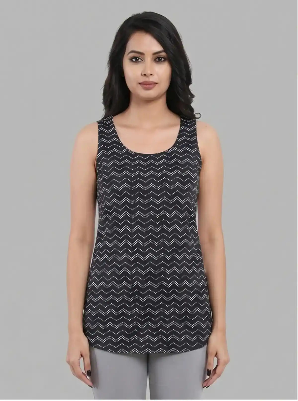 Women’s Black Striped Sleeveless Top – Boer and Fitch