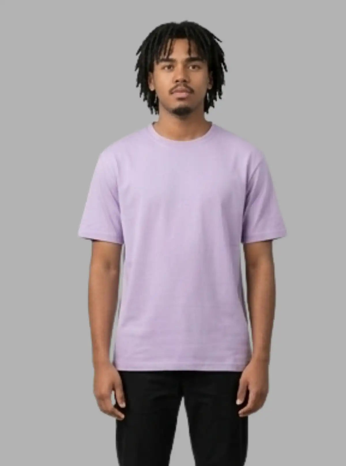 Boer and Fitch Men's Lavender Regular Fit Cotton T-Shirt | Essential Crew Neck