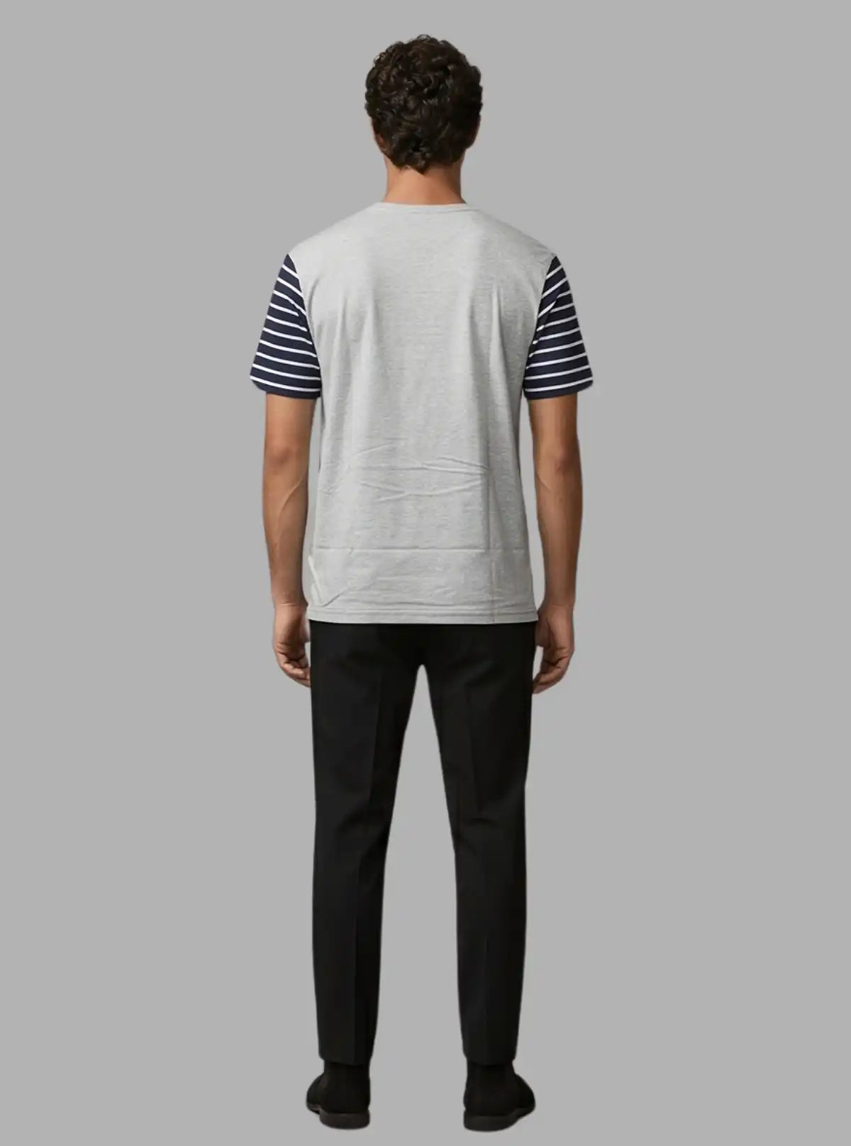 Men’s Navy Striped Crew Neck T-Shirt – Stylish & Comfortable | Boer & Fitch