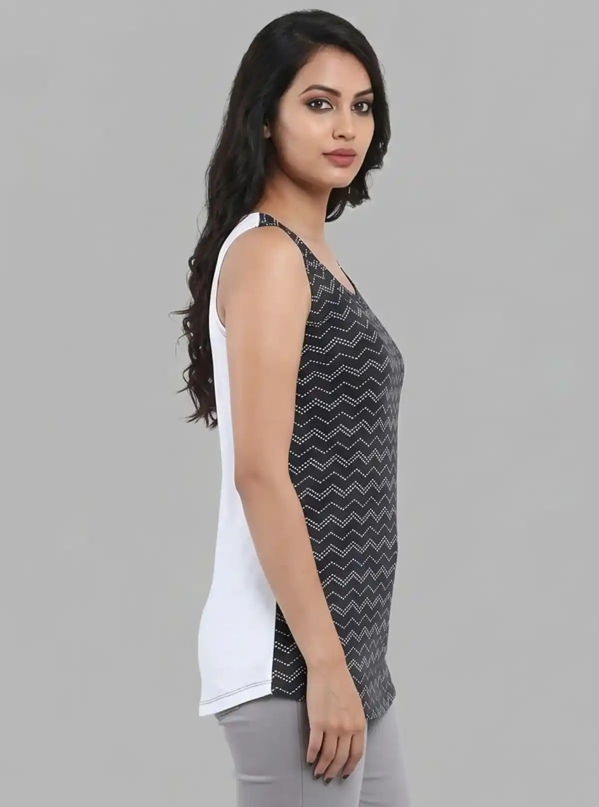 Women’s Black Striped Sleeveless Top – Boer and Fitch