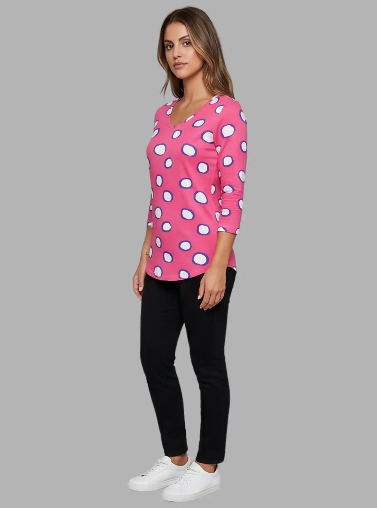 Women’s Pink Bubble Dotted Top – Fun & Stylish | Boer & Fitch