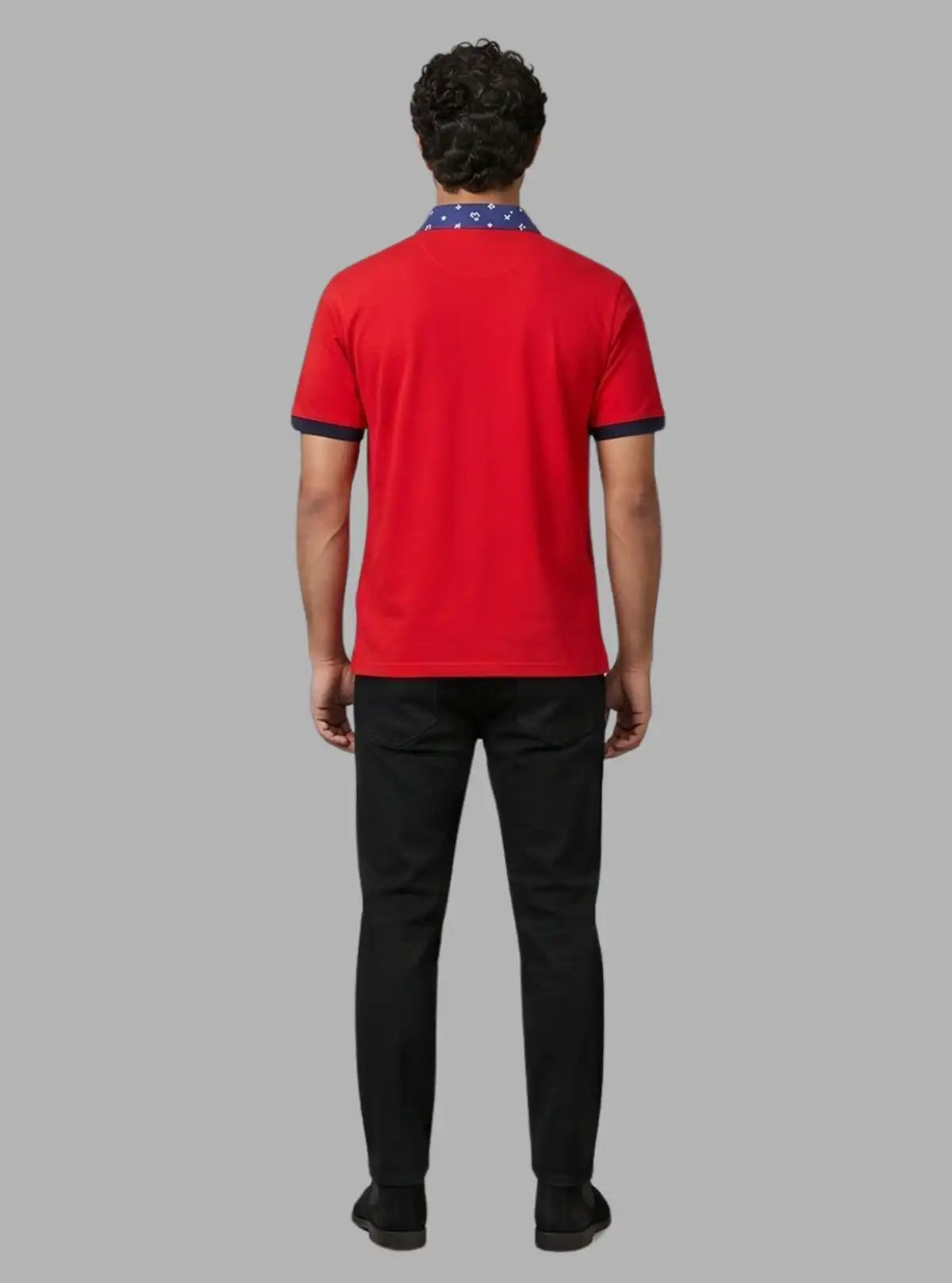 Red Anchor Print Collar Polo T-Shirt for Men – Boer and Fitch