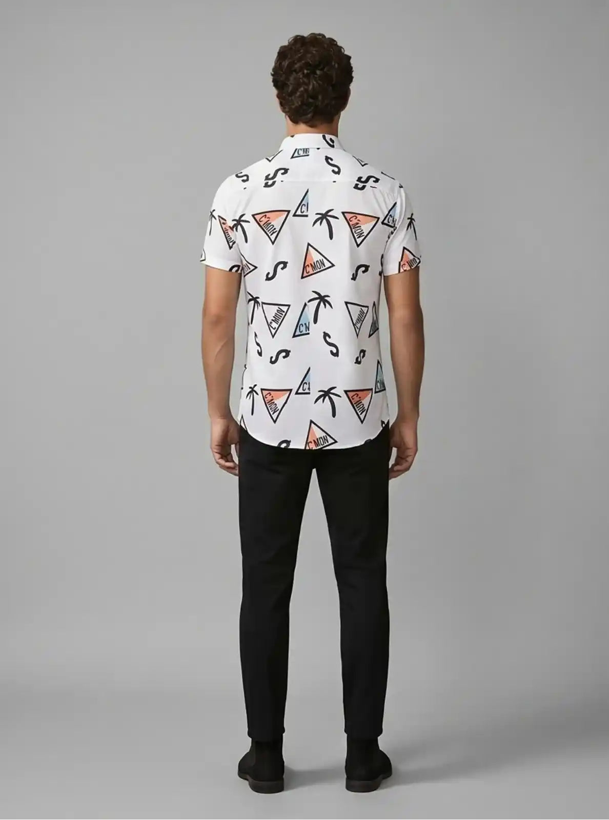 Men's Abstract Printed Poly Shirt – Bold, Modern & Lightweight by Boer and Fitch