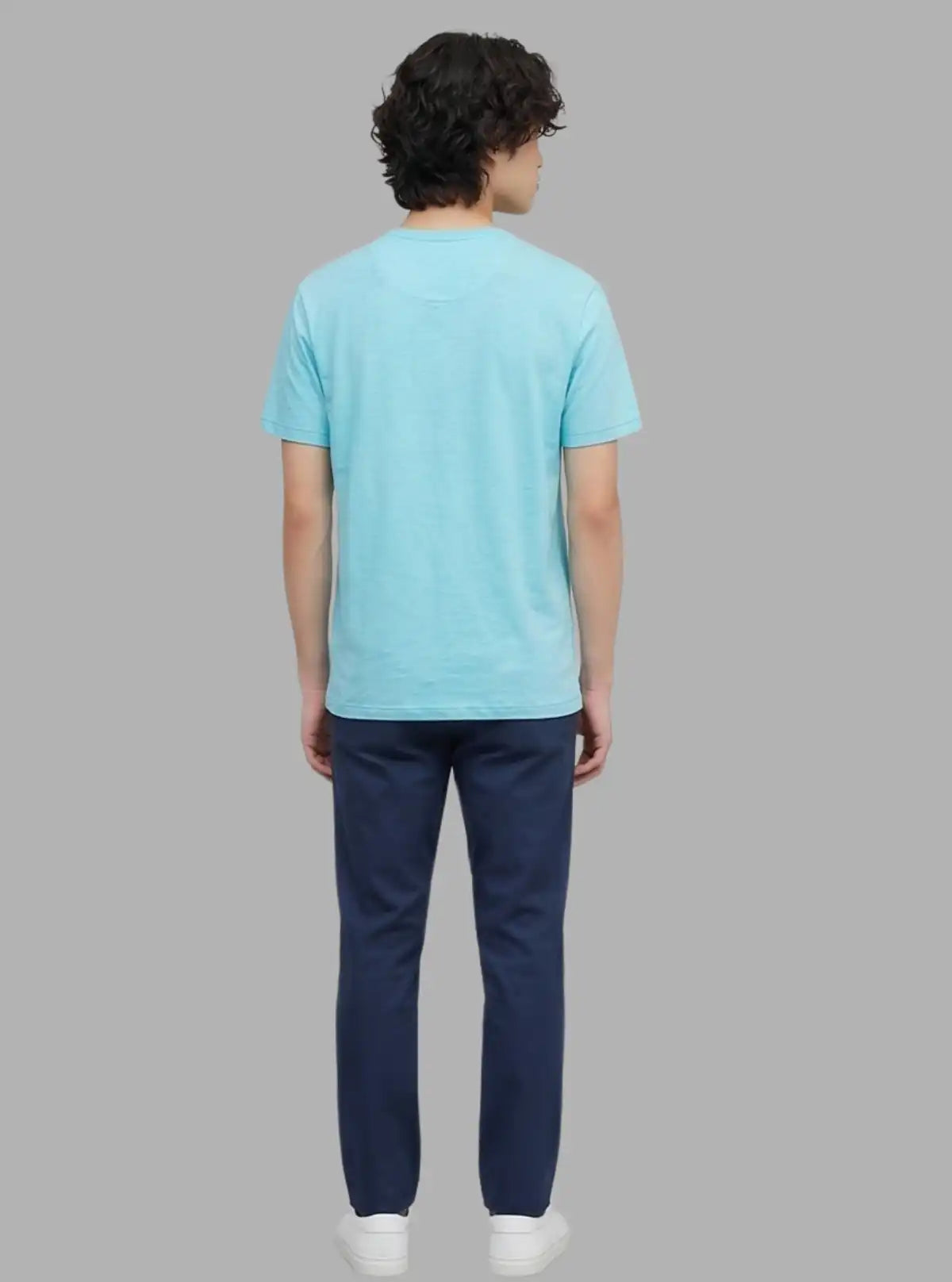 Vintage Blue V-Neck T-Shirt for Men – Casual Cotton Tee by Boer and Fitch