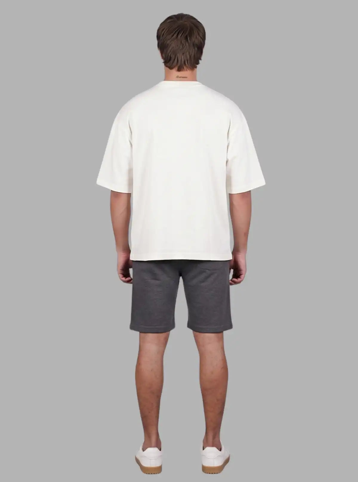 Charcoal Melange Jersey Shorts for Men – Casual Cotton Shorts by Boer and Fitch
