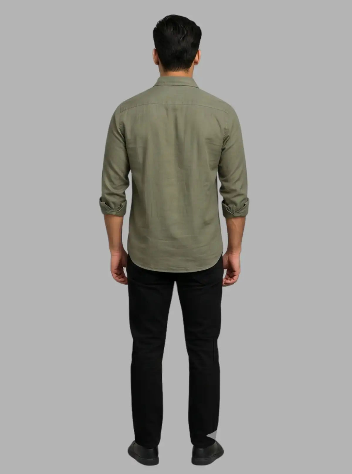 Forest Green Slim Fit Full Sleeve Cotton Shirt for Men – Casual & Smart by Boer and Fitch