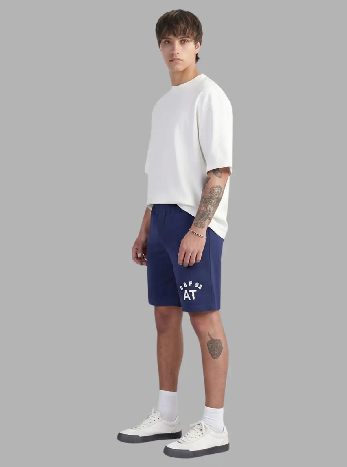 Royal Blue Jersey Shorts for Men – Casual Cotton Shorts by Boer and Fitch