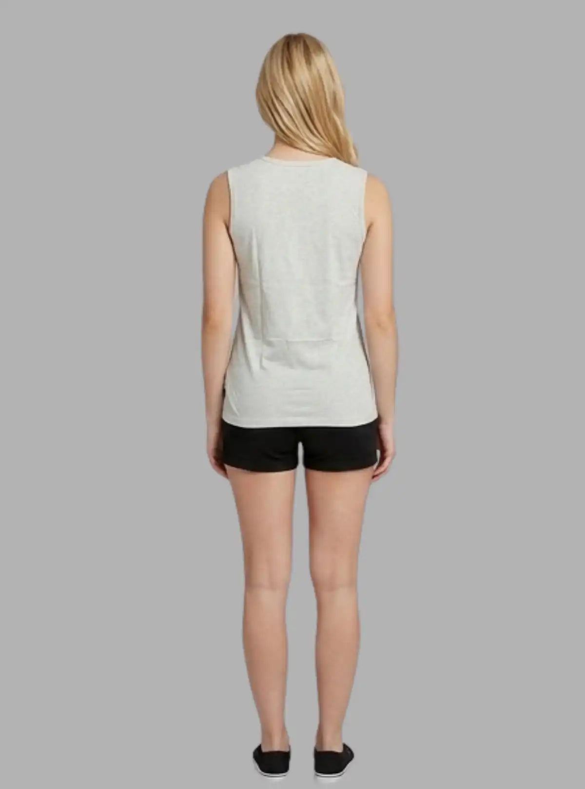 Women’s Grey Printed Sleeveless Top – Casual & Stylish | Boer & Fitch