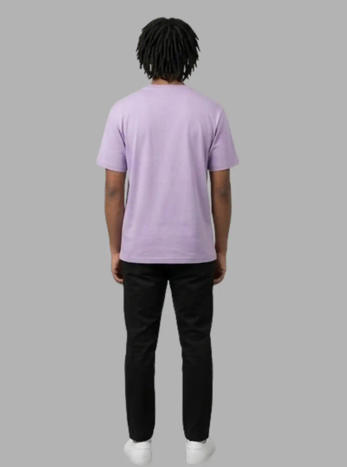 Boer and Fitch Men's Lavender Mr. Bean Printed Cotton T-Shirt | Graphic Crew Neck Tee