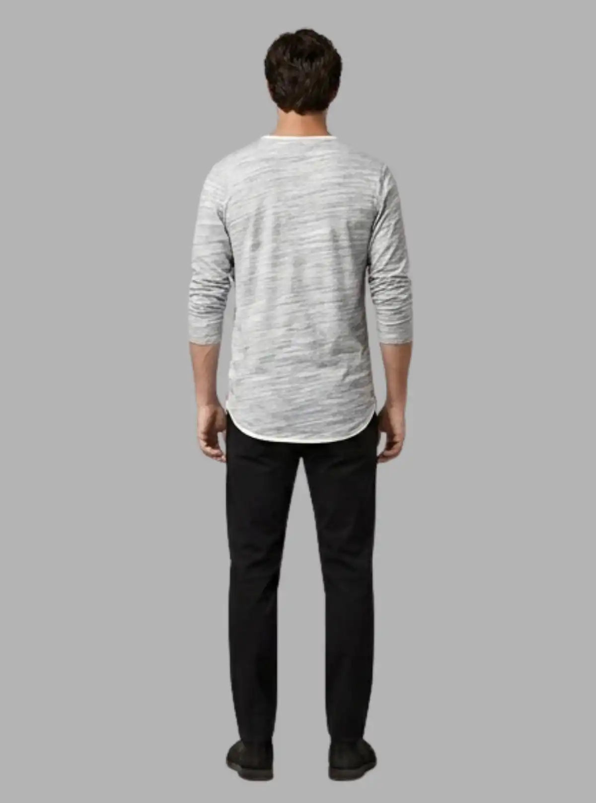 Fancy V Neck Slub Jersey Long Sleeve T-Shirt – Boer and Fitch