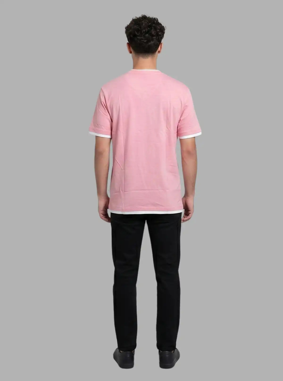Pink V-Neck T-Shirt for Men – Stylish Casual Cotton Tee by Boer and Fitch