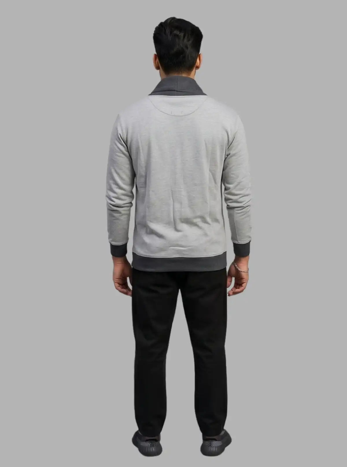 Grey Melange Shawl Collar Cardigan for Men – Boer and Fitch