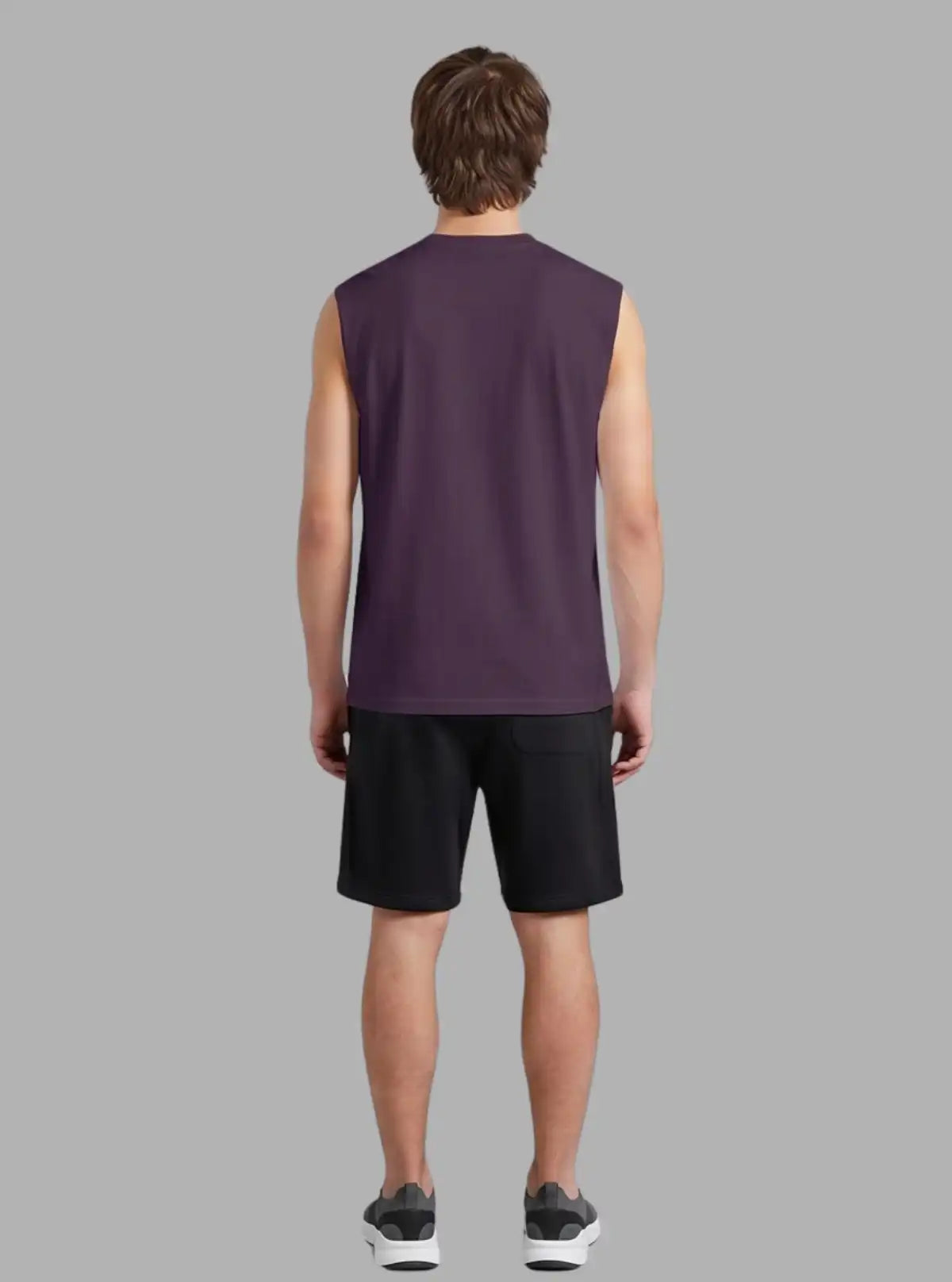 Boer and Fitch Oversized Purple Tank for Men | 100% Cotton Soft Touch Tank Top