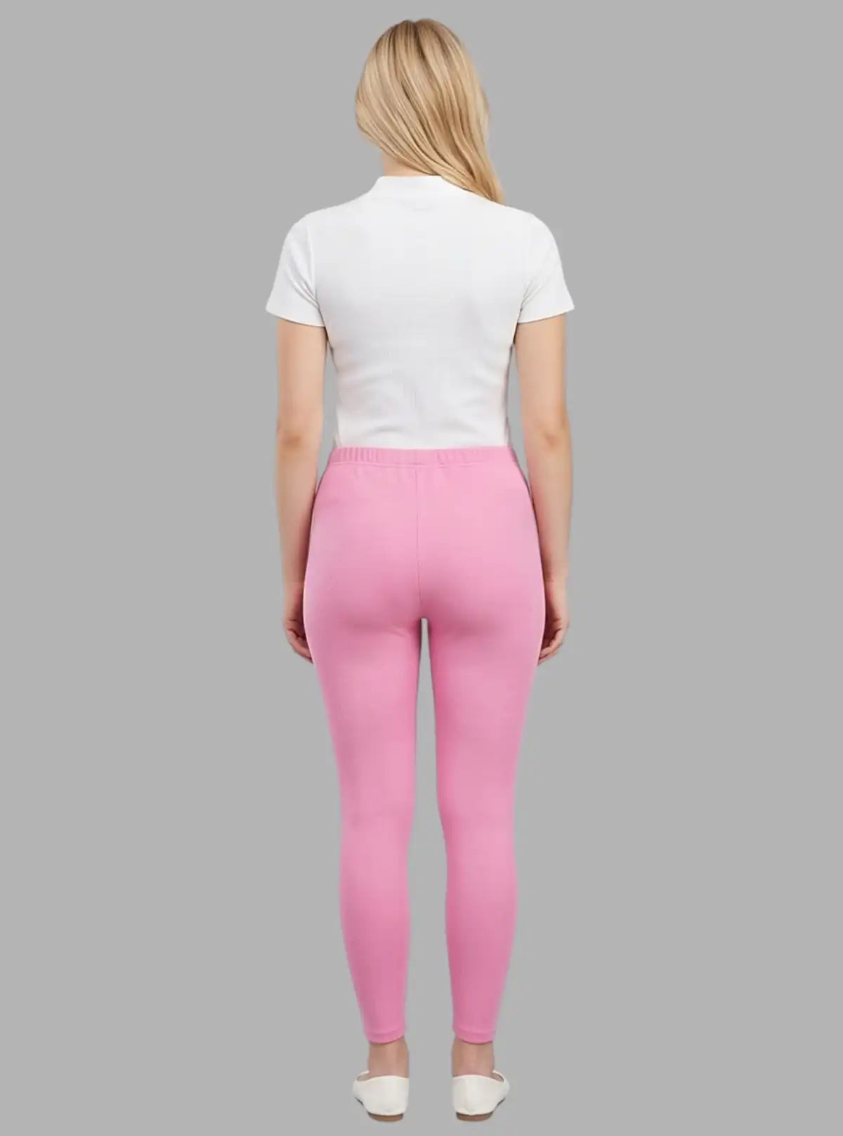 Women's Dark Pink Ankle Legging – Soft Cotton Elastane Jersey by Boer & Fitch