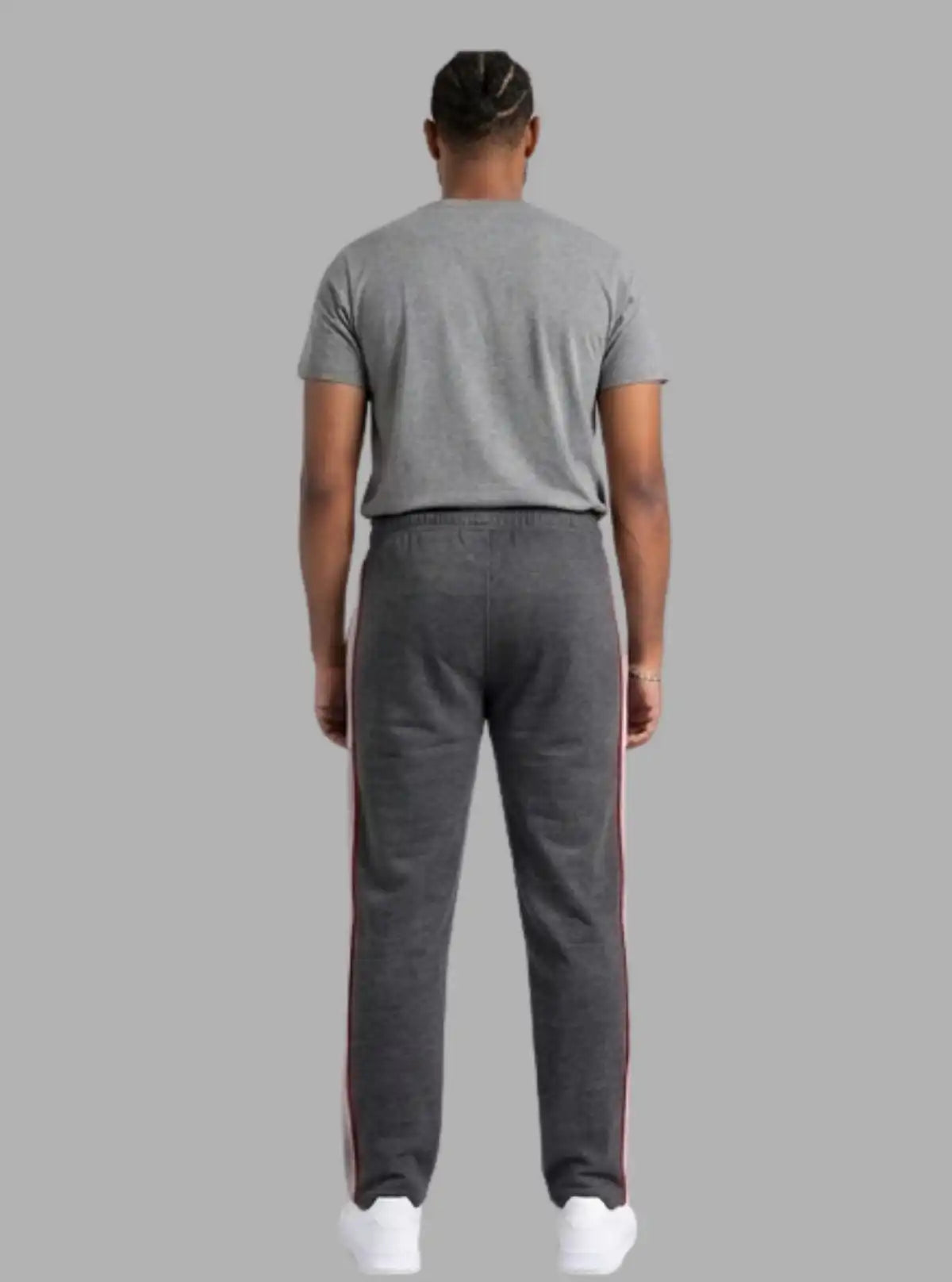 Men’s Charcoal Melange Cut & Sew Track Phant  – Sleek, Smart & Comfortable 