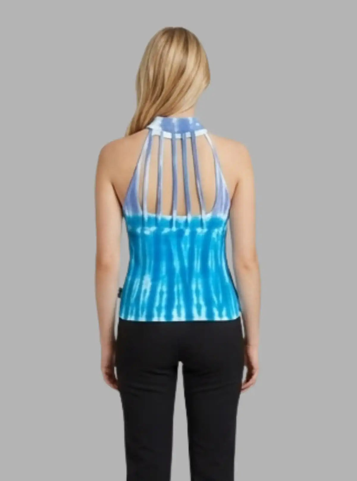 Women’s Blue Tie and Dye Jersey Top – Stylish & Comfortable | Boer & Fitch