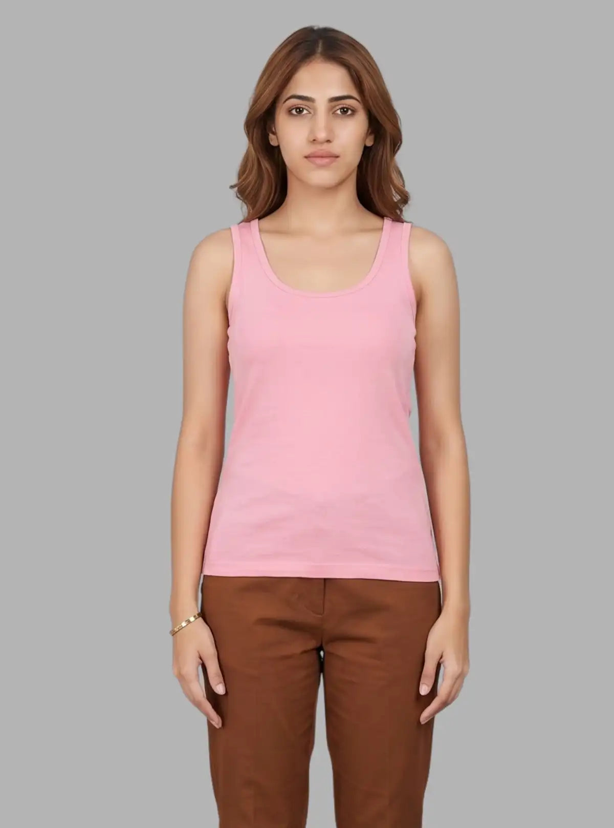 Women’s Solid Pink Sleeveless Top – Boer and Fitch