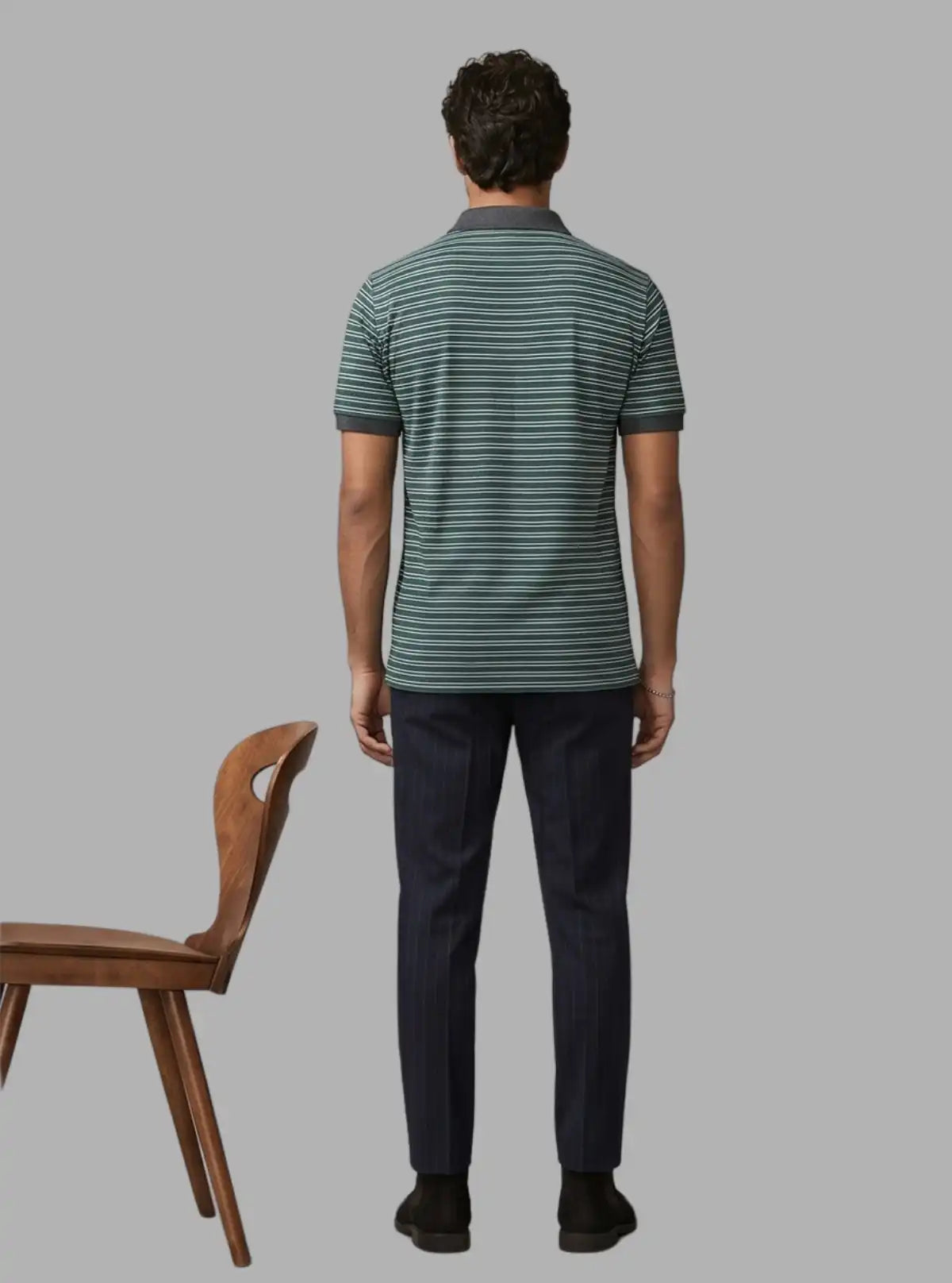 Dark Green Solid Stripe Polo T-Shirt for Men – Boer and Fitch